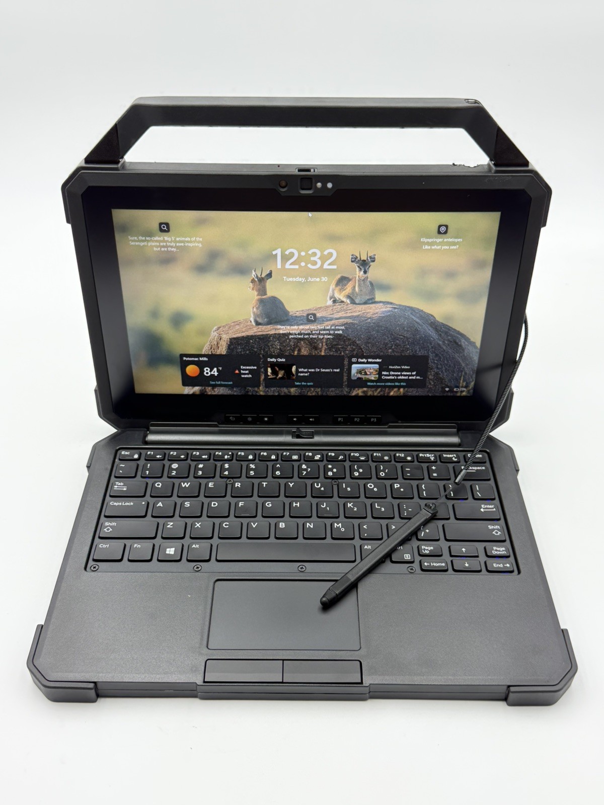 Dell Latitude 7220 Rugged Tablet 8GB 256GB LTE GPS w/ iKey IK-DELL-AT Keyboard