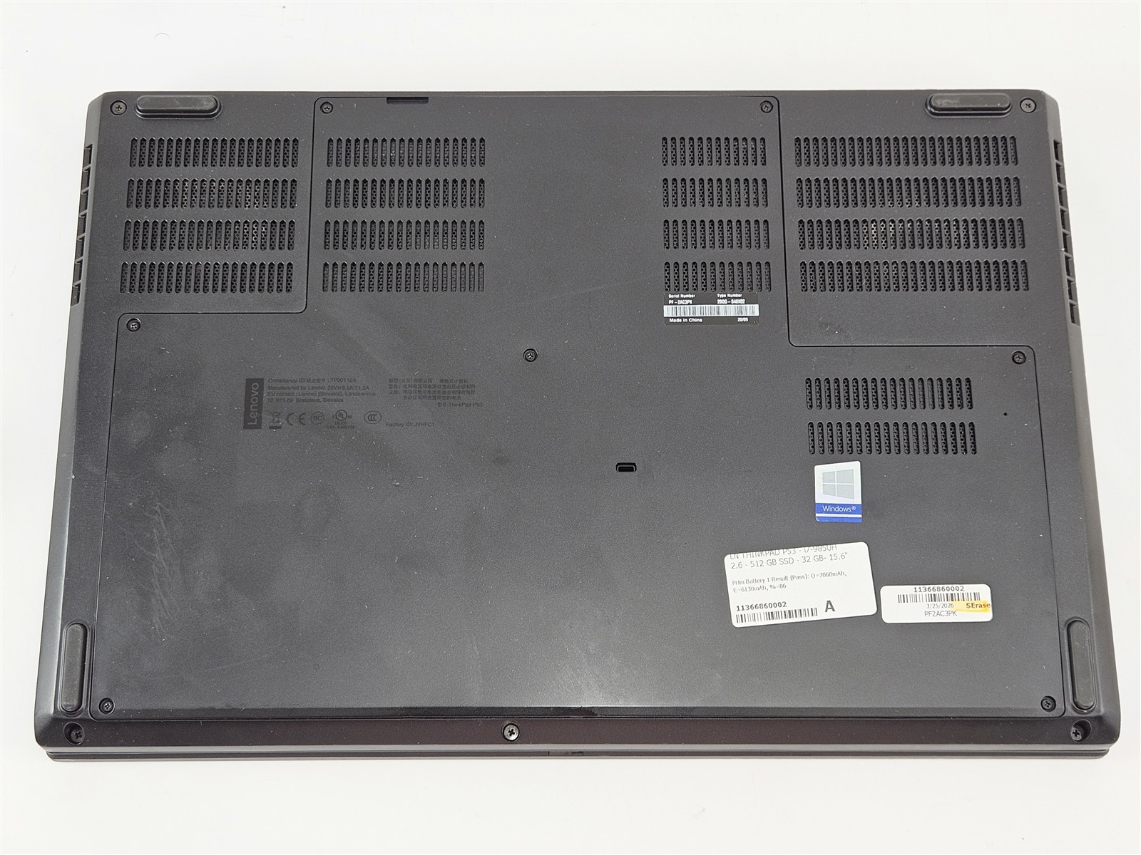 Lenovo ThinkPad P53 Intel Core i7-9850H 16GB 512GB SSD NVIDIA Quadro T1000 15.6″
