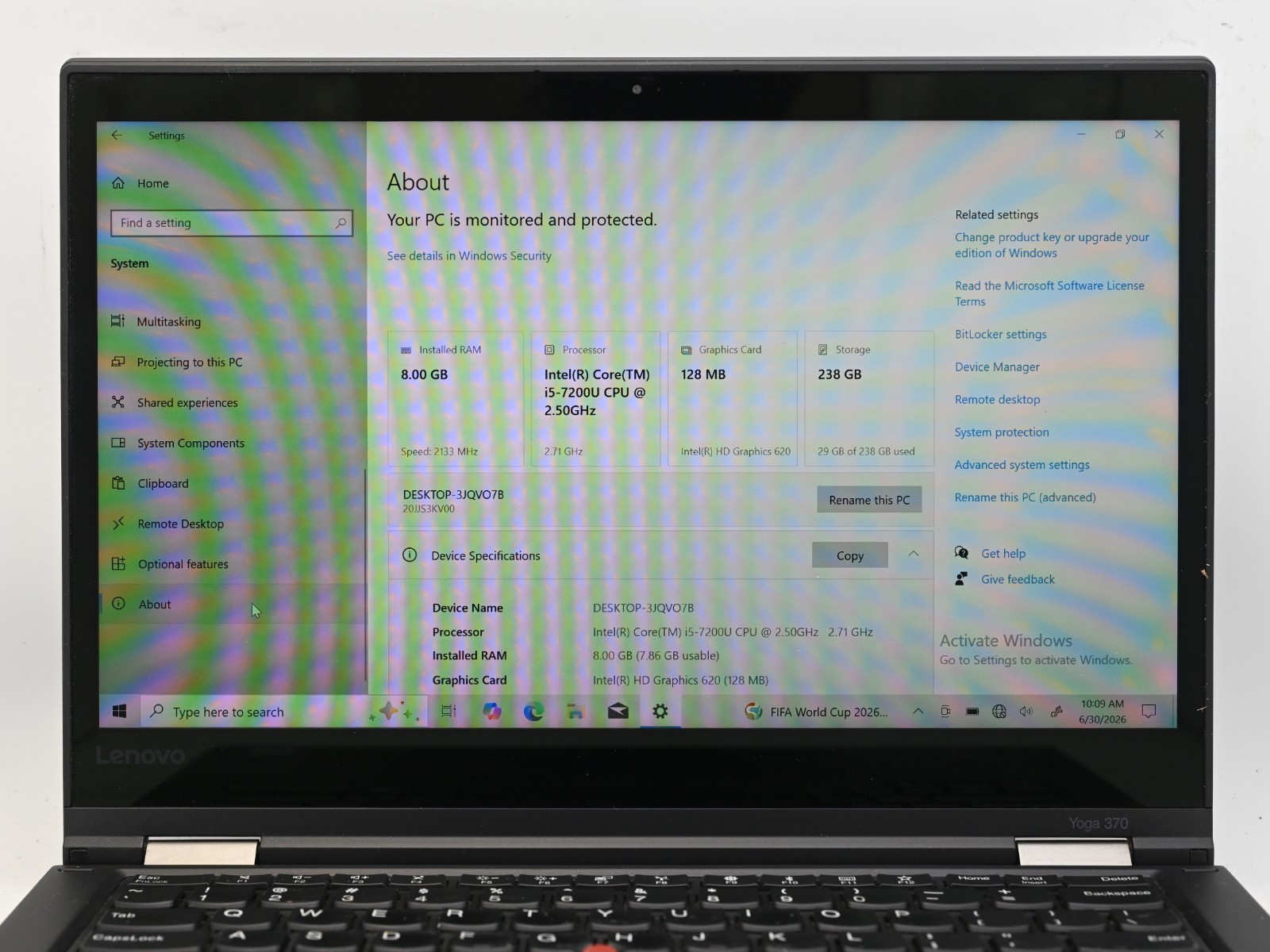 Lenovo Thinkpad Yoga 370 (2-in-1) i5-7200u 2.5GHz 8GB RAM 256GB SSD Windows 11 P