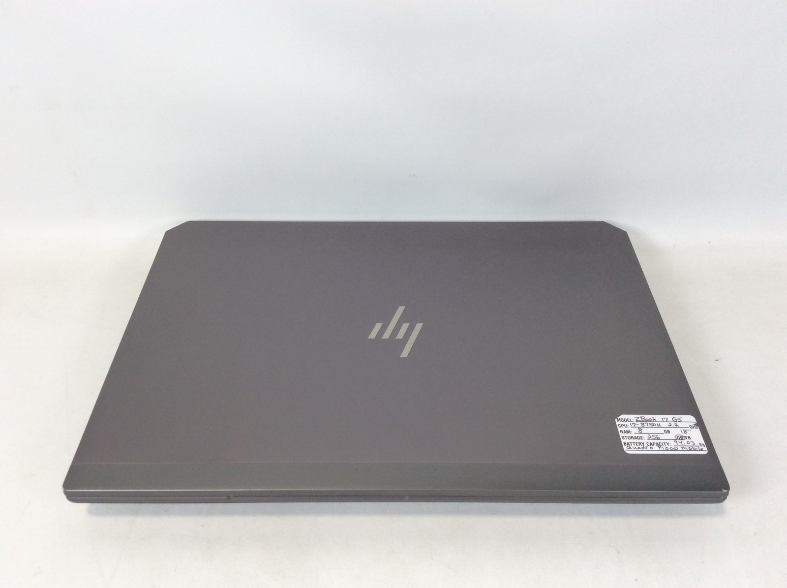 HP ZBook 17 G5 i7-8750H 2.20GHz 8GB 256GB NVMe 17″ FHD Quadro P1000 Battery Good