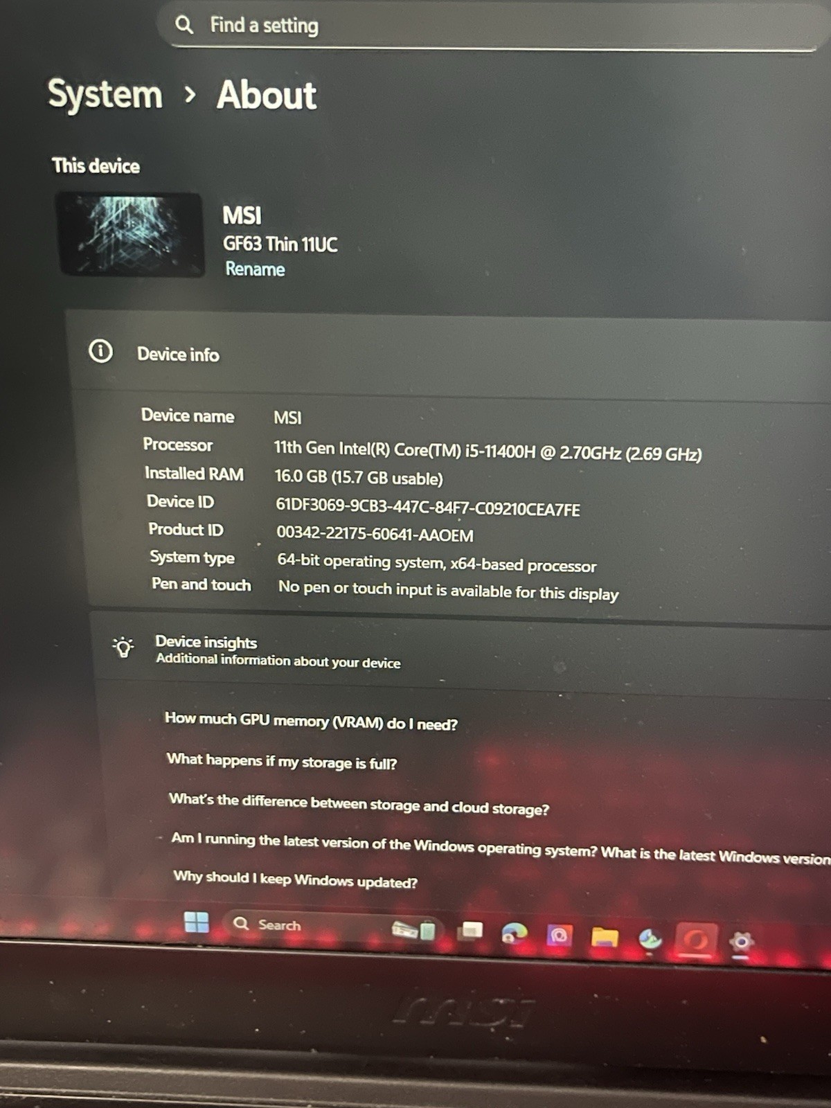 MSI Pulse GL66 15.6″ Gaming Laptop Intel Core I5 11th Gen., 512GB SSD, 16gb RAM