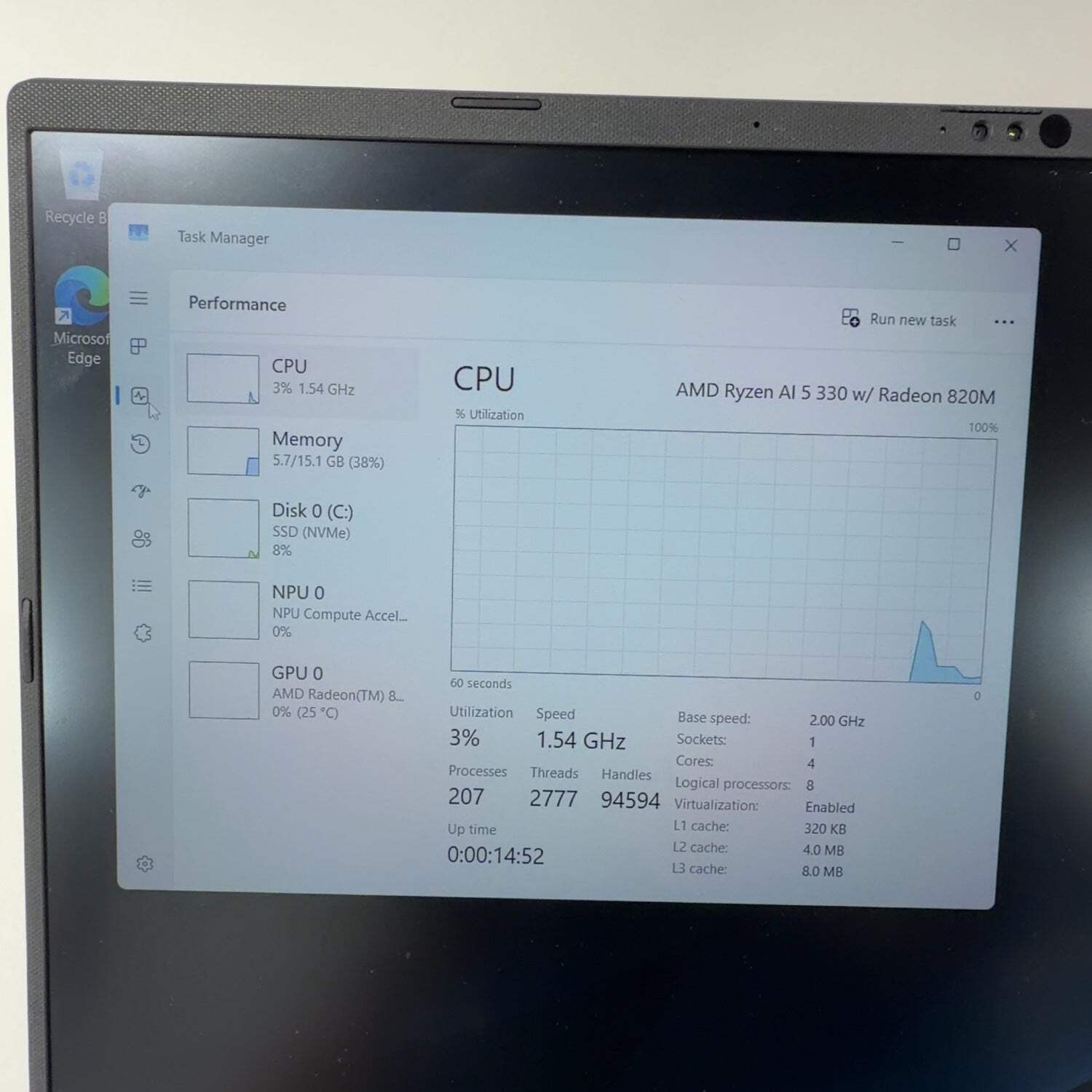 Asus Vivobook 16 M1607K 16″ Ryzen 5 AI 330 2.0GHz 16GB RAM 512GB SSD