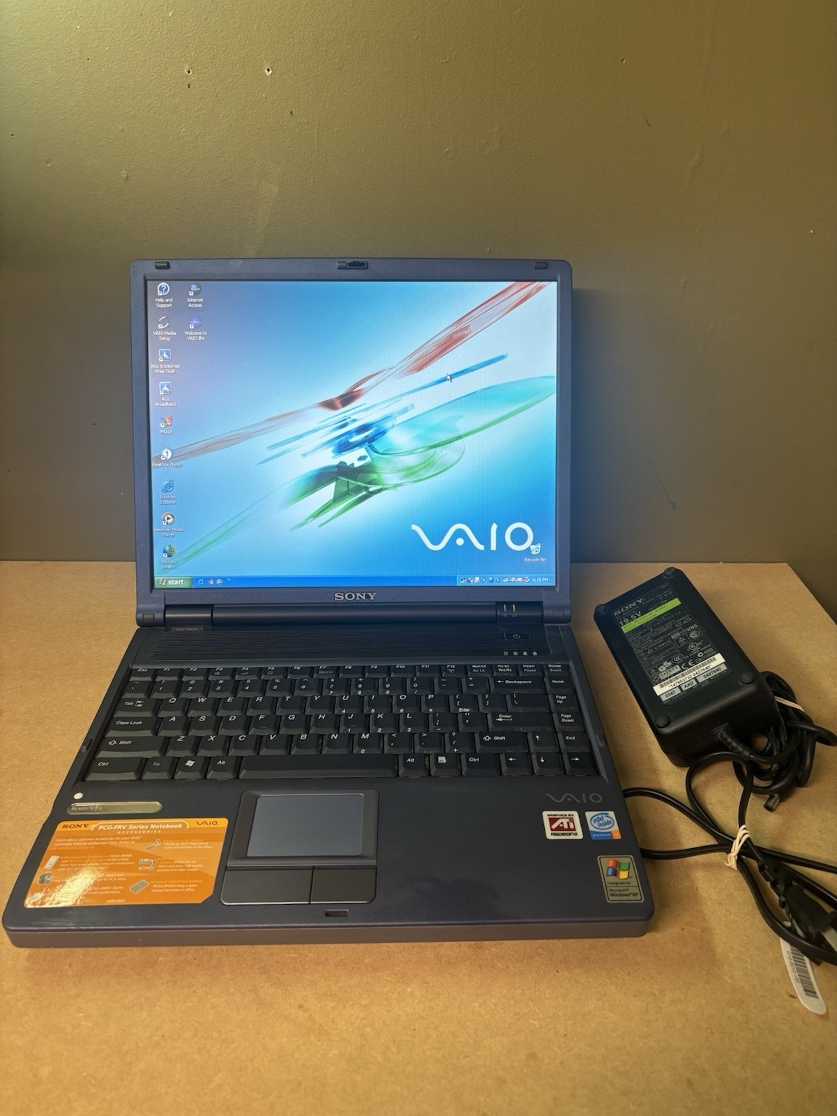 Sony VAIO Laptop PCG-9L1L | Vintage Tested, Fully Working, Includes Power Cord