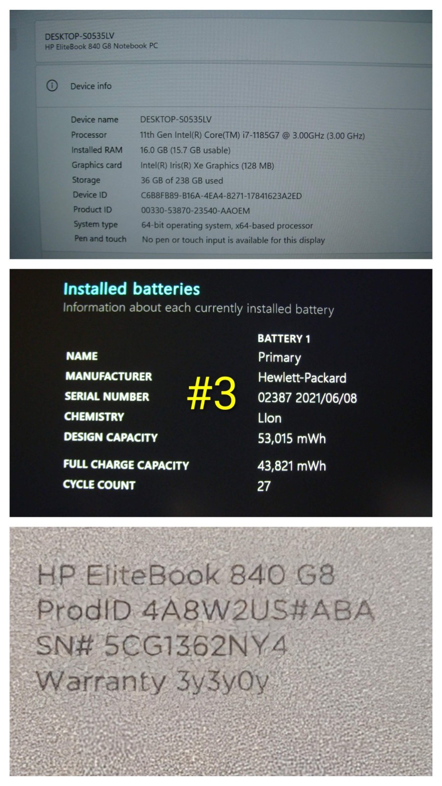HP EliteBook 840 G8 Intel Core i7-1185G7 14″ FHD Windows 11 Pro 3GHz 16GB 256GB