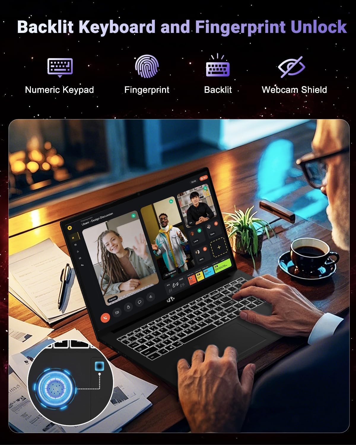 NIMO 17.3″ IPS Gaming Laptop AMD Ryzen 7 8745HS Up to 4.9GHz 32GB RAM 1TB SSD