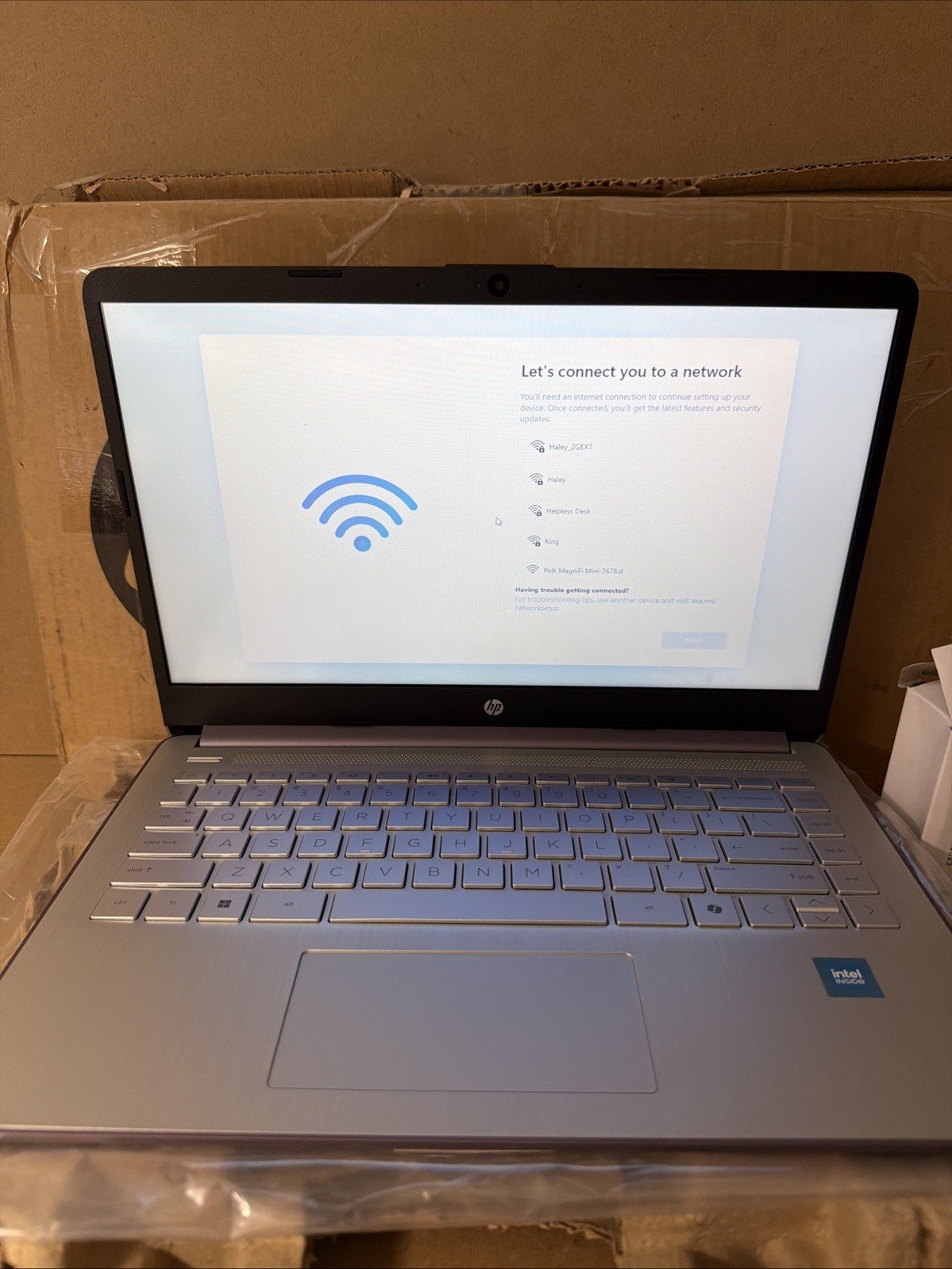 New HP 14-dq3024ds 14″ Laptop – Intel N4500/ 4GB/ 64GB eMMC/Windows 11 S Purple