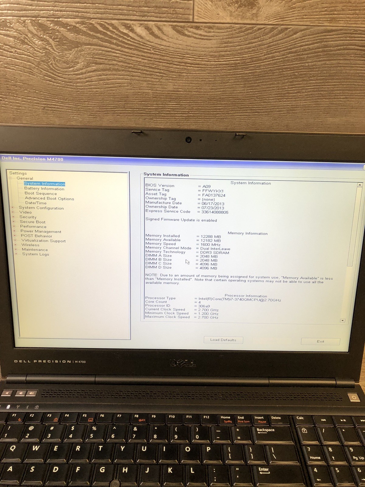 Dell Precision M4700 15.6″ Intel Core i7- 3720QM 2.60GHz 12GB DDR3 UNLOCKED