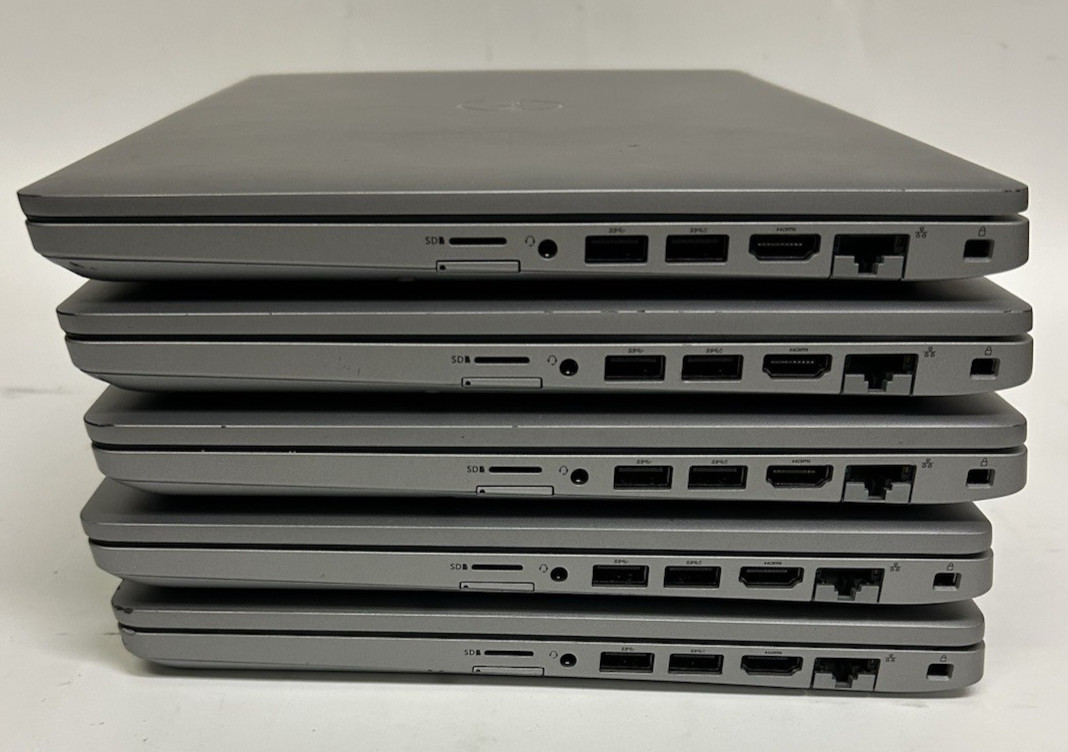 LOT OF 5 Dell Latitude 5410 14″ Laptop Intel i7-10610U @1.8GHz – NO RAM – NO SSD