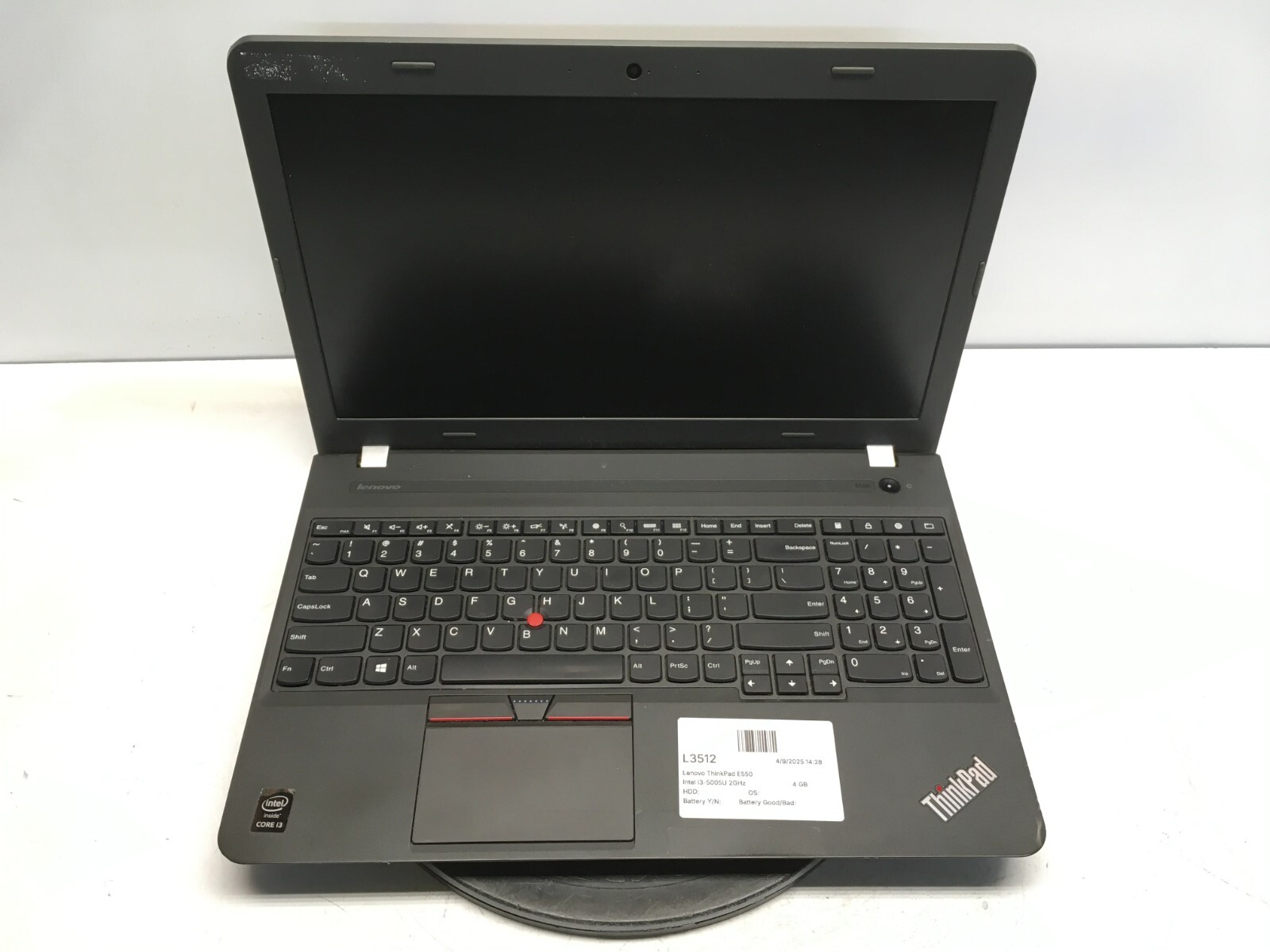 Lenovo ThinkPad E550 Intel i3-5005U 2GHz 4 GB NO HDD