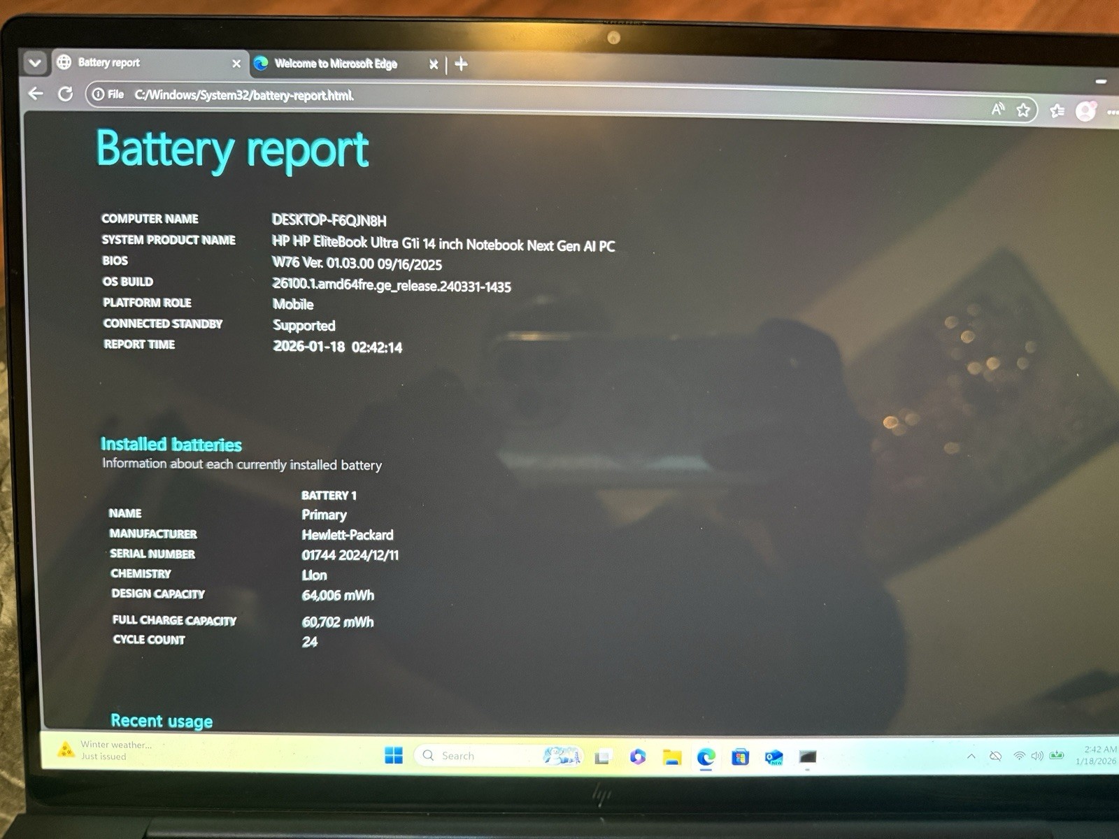 HP EliteBook Ultra G1i 14″ NB Intel Ultra 7 258V 32GB 512GB SSD W11P-B5PW1UT#ABA