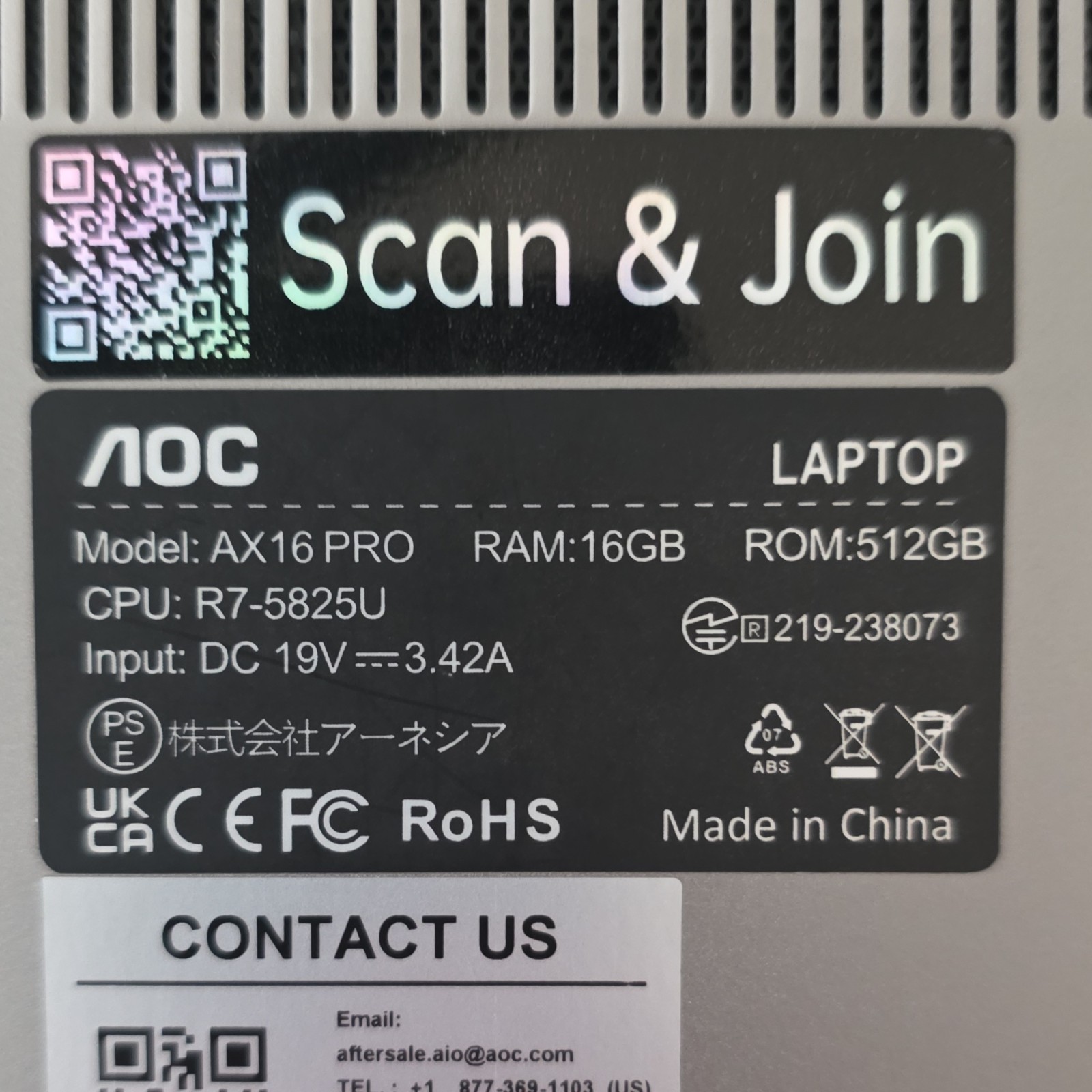 Low to mid gaming/performance laptop. AOC AX16 PRO Laptop