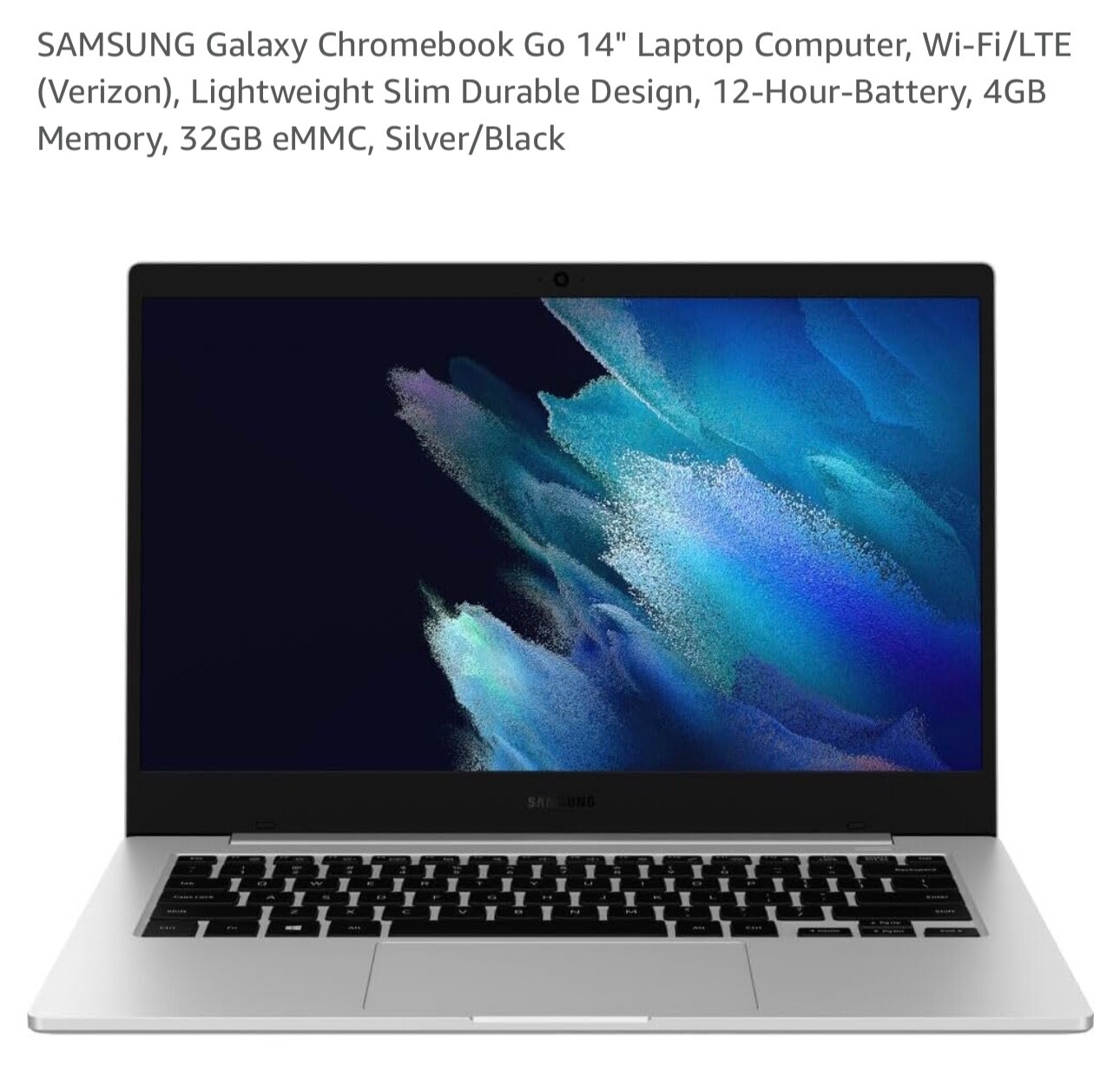 Samsung Galaxy Chromebook Go 14 in Intel Celeron 4GB RAM 32GB SSD Laptop -…