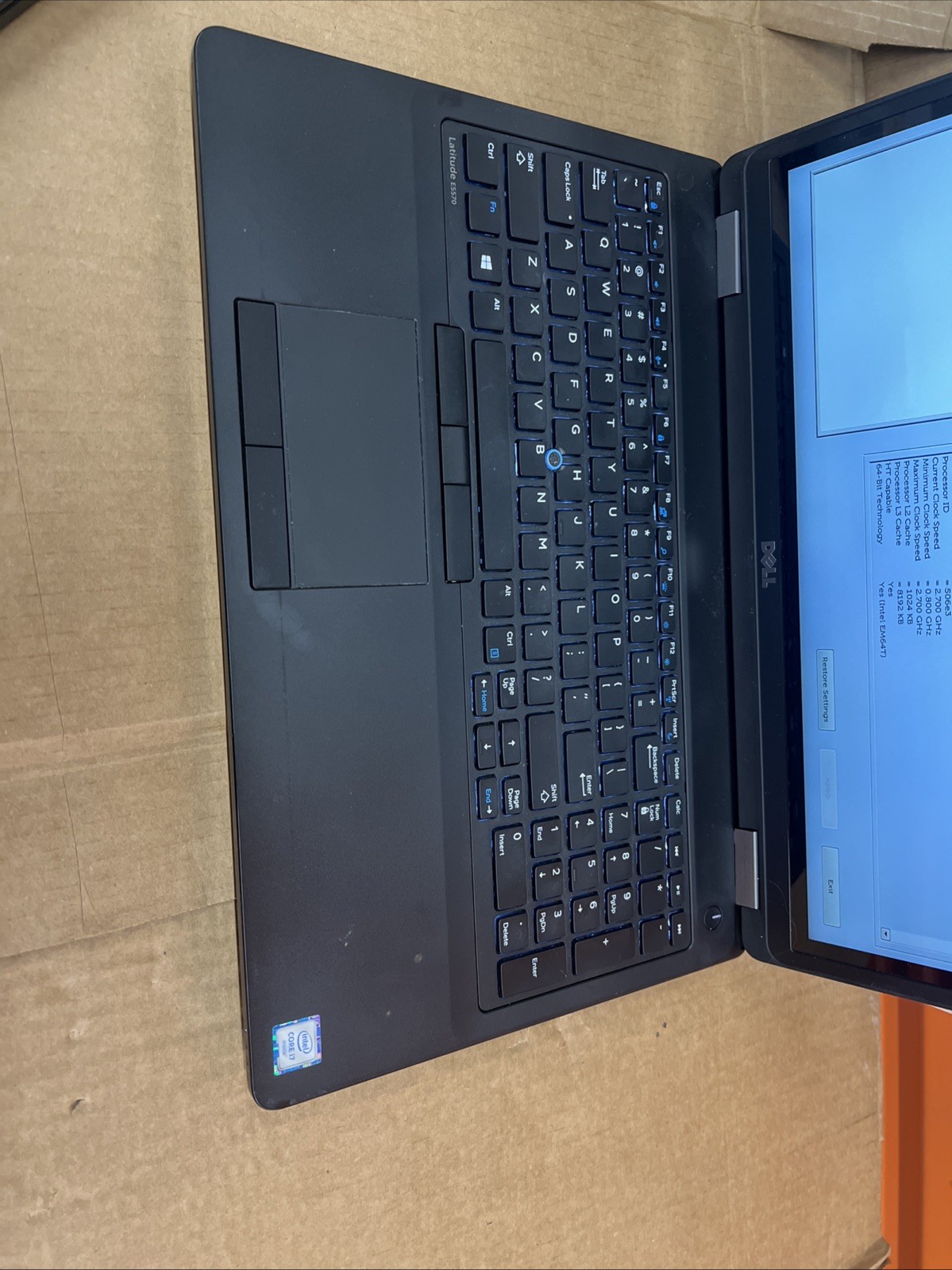 Dell Latitude E5570 Intel Core i7-6820HQ 2.70GHz 8GB RAM 250GB SSD Win11Pro