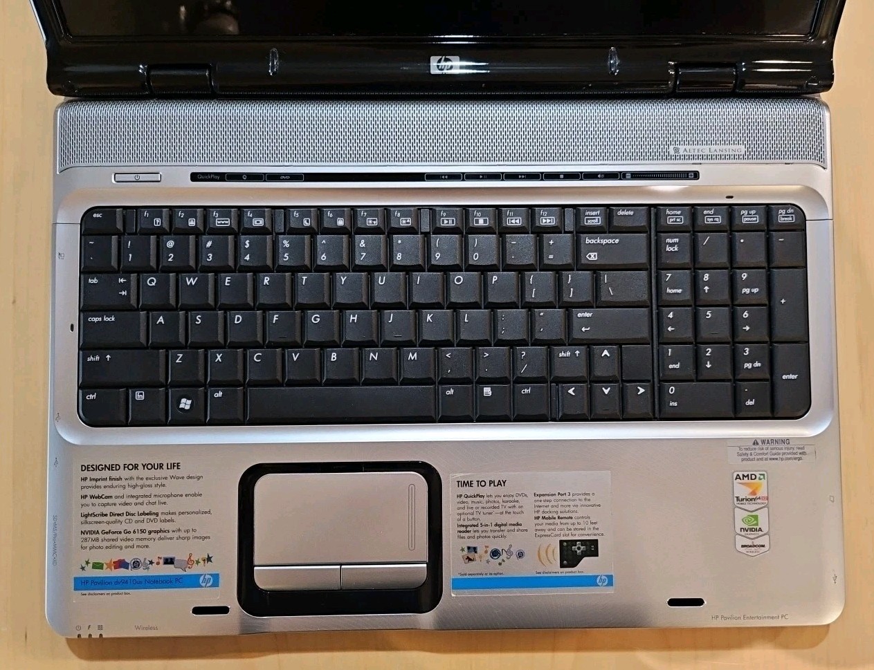 HP Pavilion DV9000 17.3″ Windows Vista Home Laptop AMD X2 CPU 2GB DVDRW dv9410us