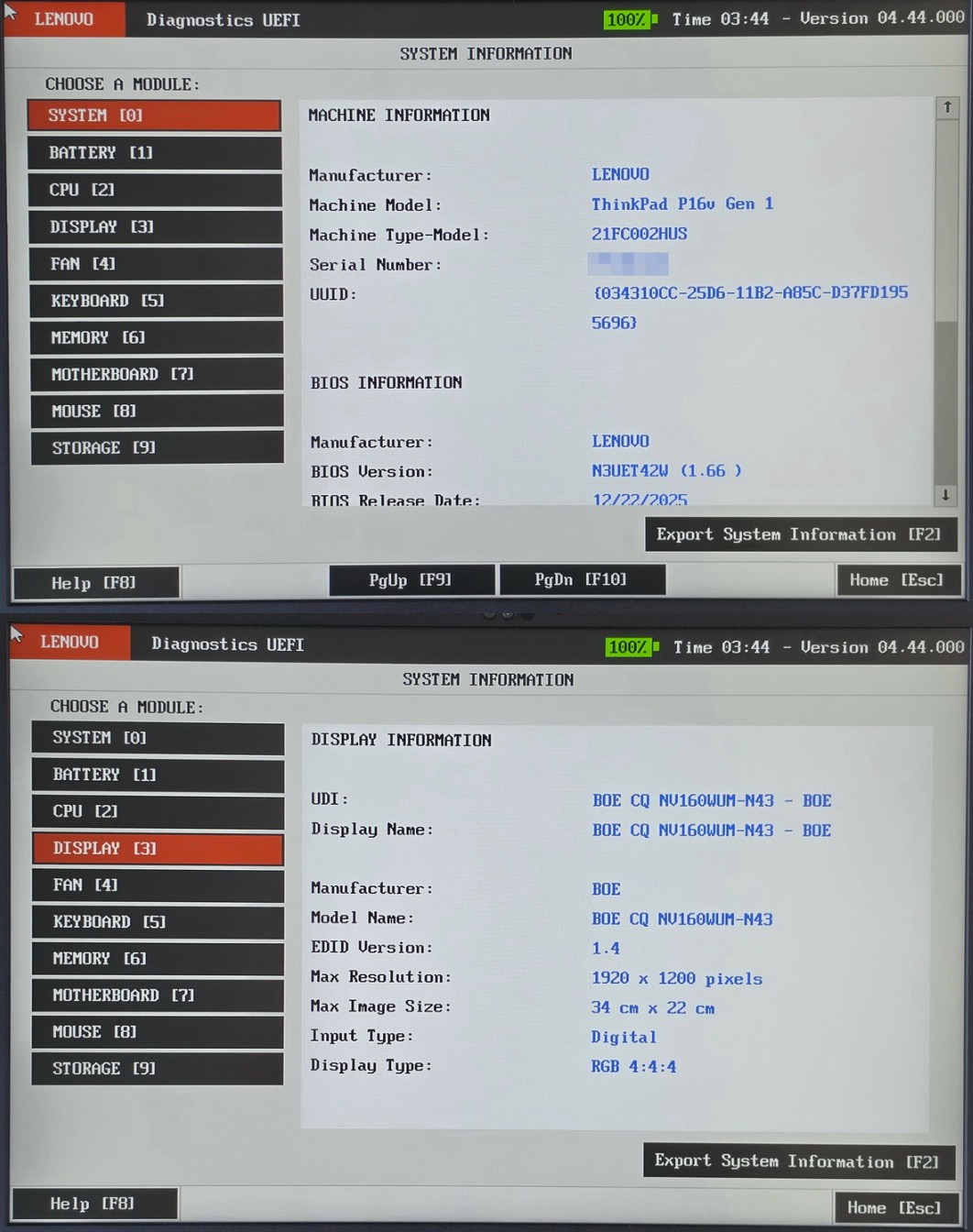 Lenovo ThinkPad P16v Gen 1 Laptop U7-13900H 16GB 1920×1200 NVIDIA RTX 2000 Ada