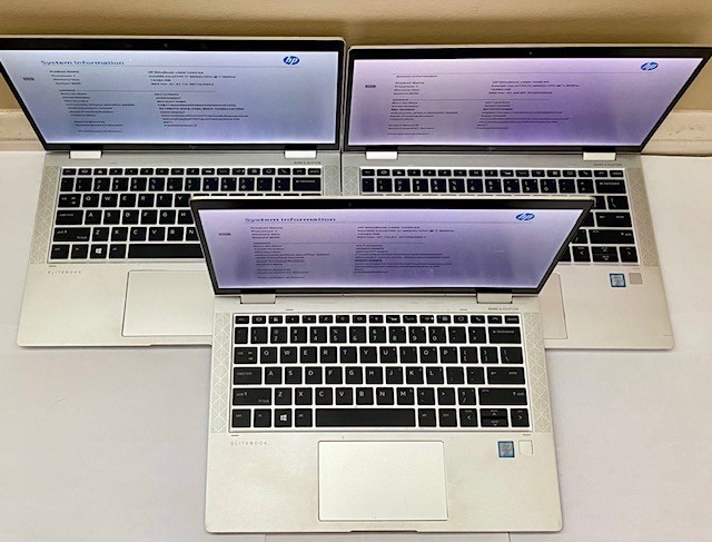 LOT 3 HP EliteBook x360 1030 G4 16GB i7-8665U 1.90GHz