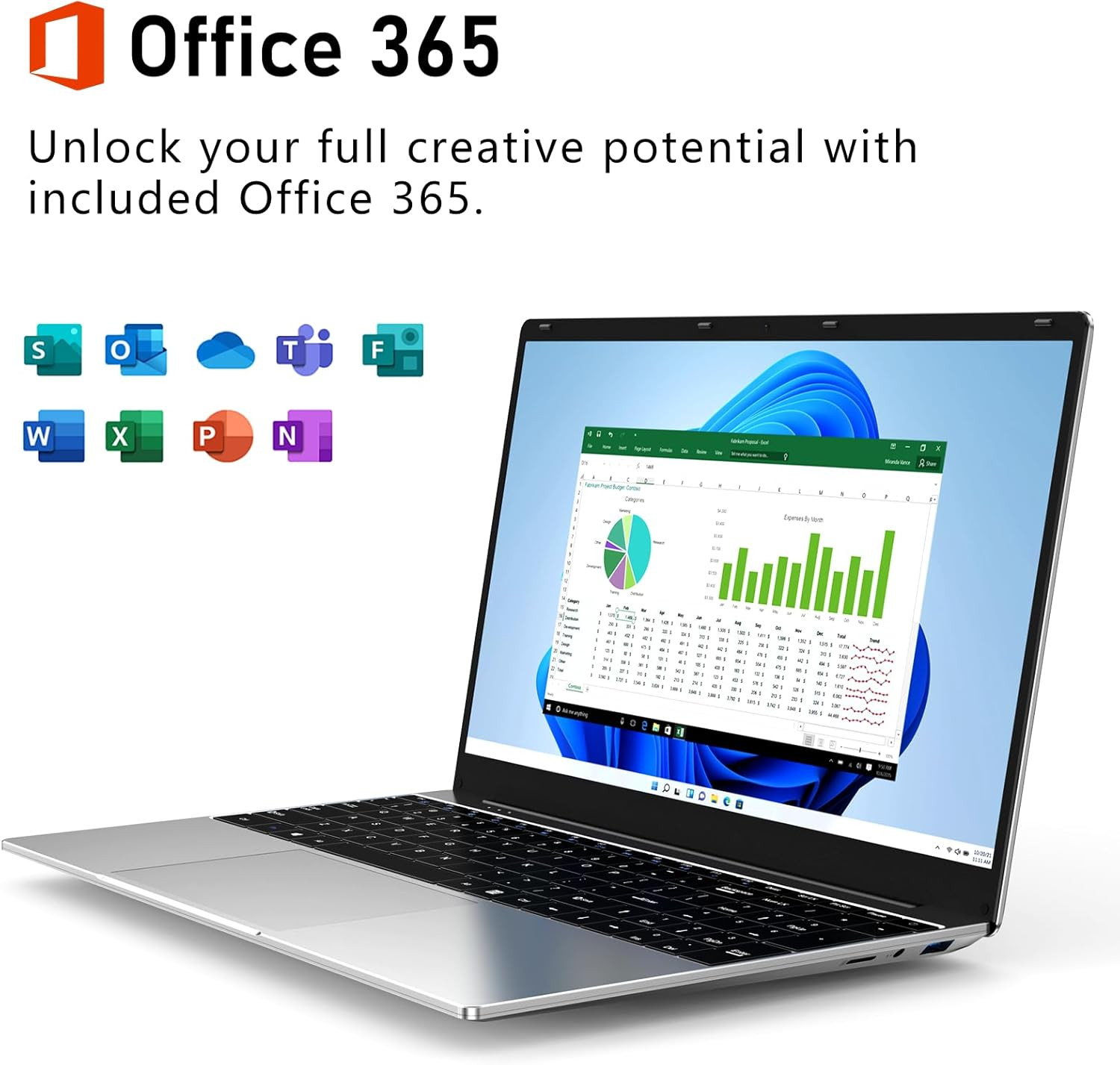 Laptop Computer, Win 11 Pro Lap Top, 15.6 Inch Laptop PC 2026, 16GB RAM 256GB SS