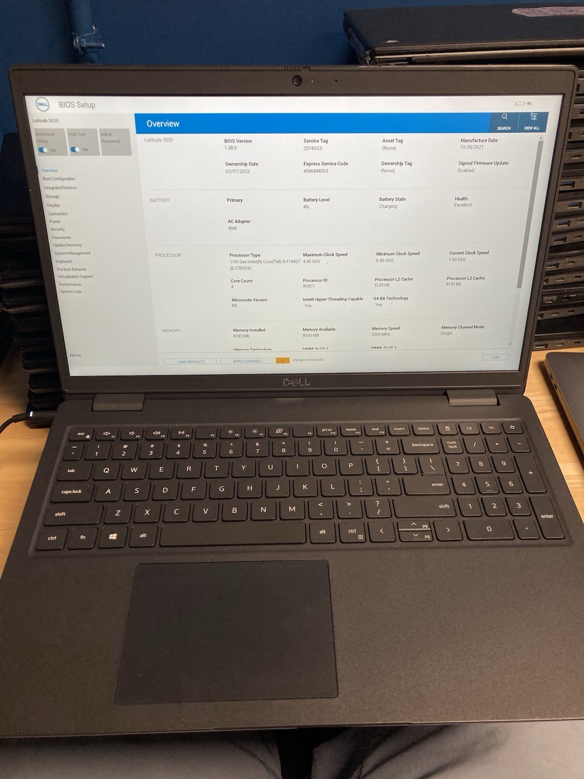 Dell Latitude 3520 15.6″ i5-1145G7 2.60 GHz 8 GB RAM No SSD/OS/AC – READ