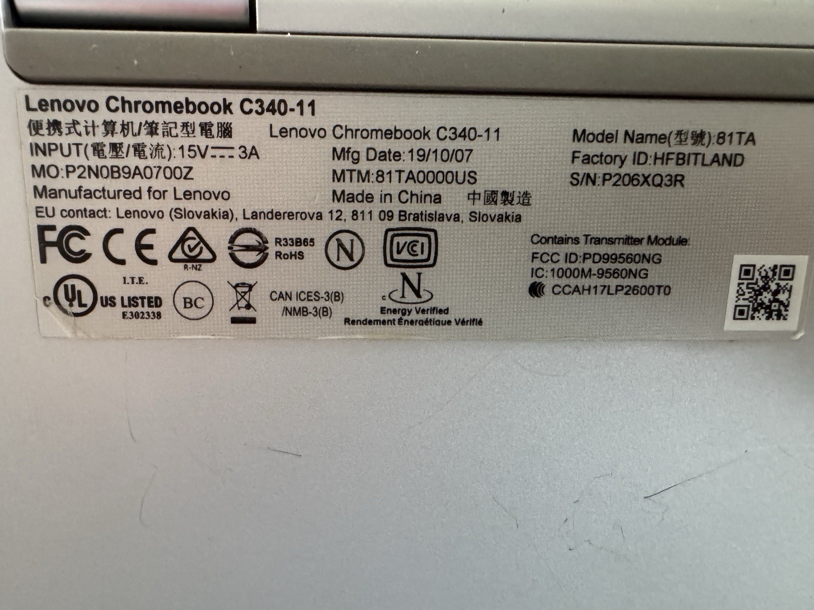 Lenovo Chromebook C340 11.6 inch (32GB, Intel Celeron N., 1.10GHz, 4GB)…