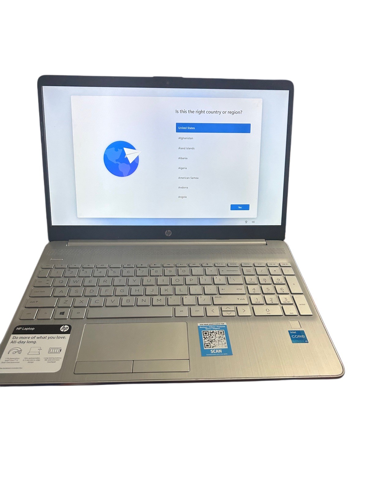 HP 15-DW3033DX Laptop 15.6″ I3-1115G4 3.00GHz, 32GB RAM, 256GB SSD, Win 11