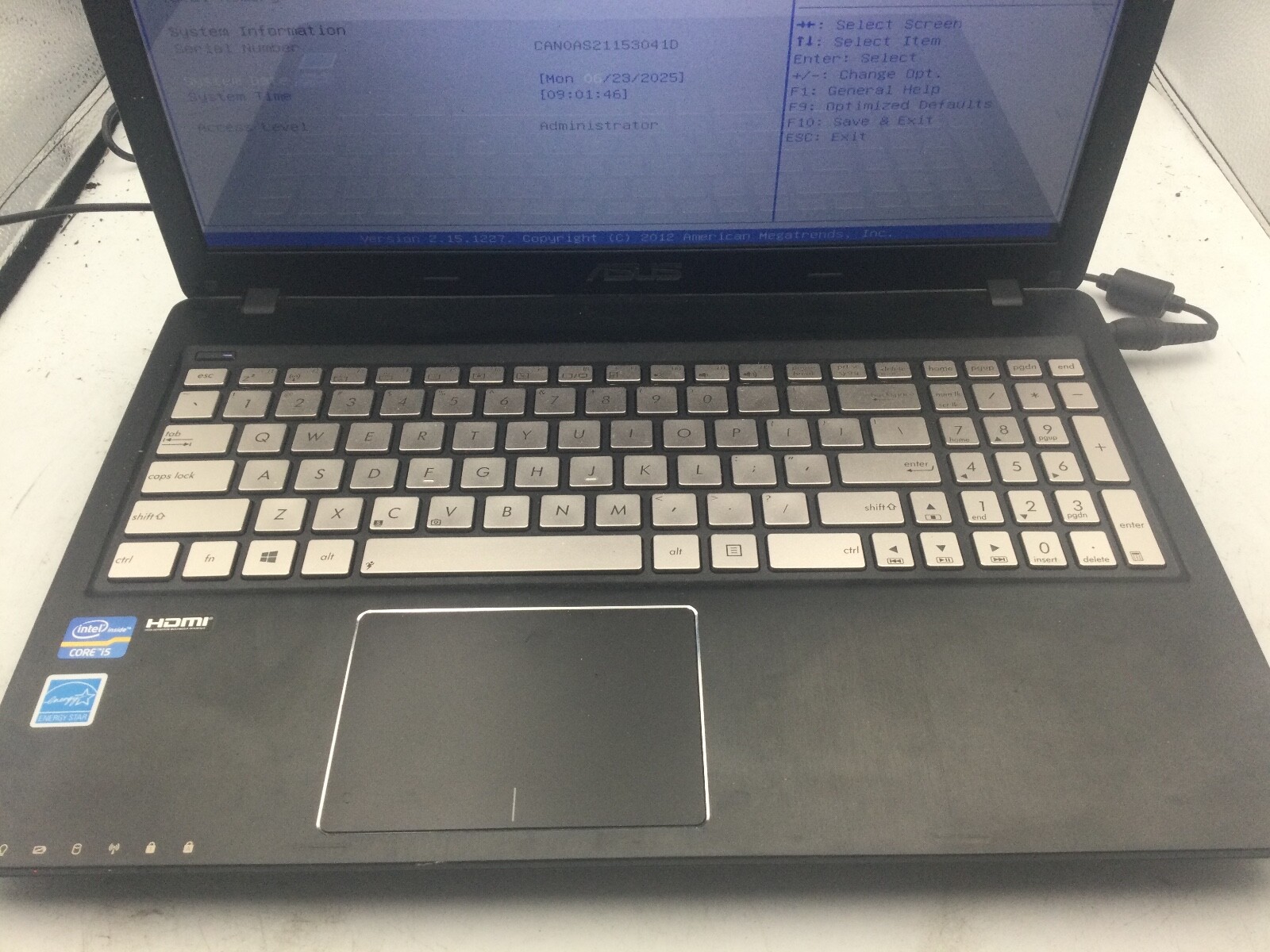 ASUS Q500A – BOOTS TO BIOS – INTEL CORE I5 3210 – NO RAM – 15″ – READ DESC – BB!