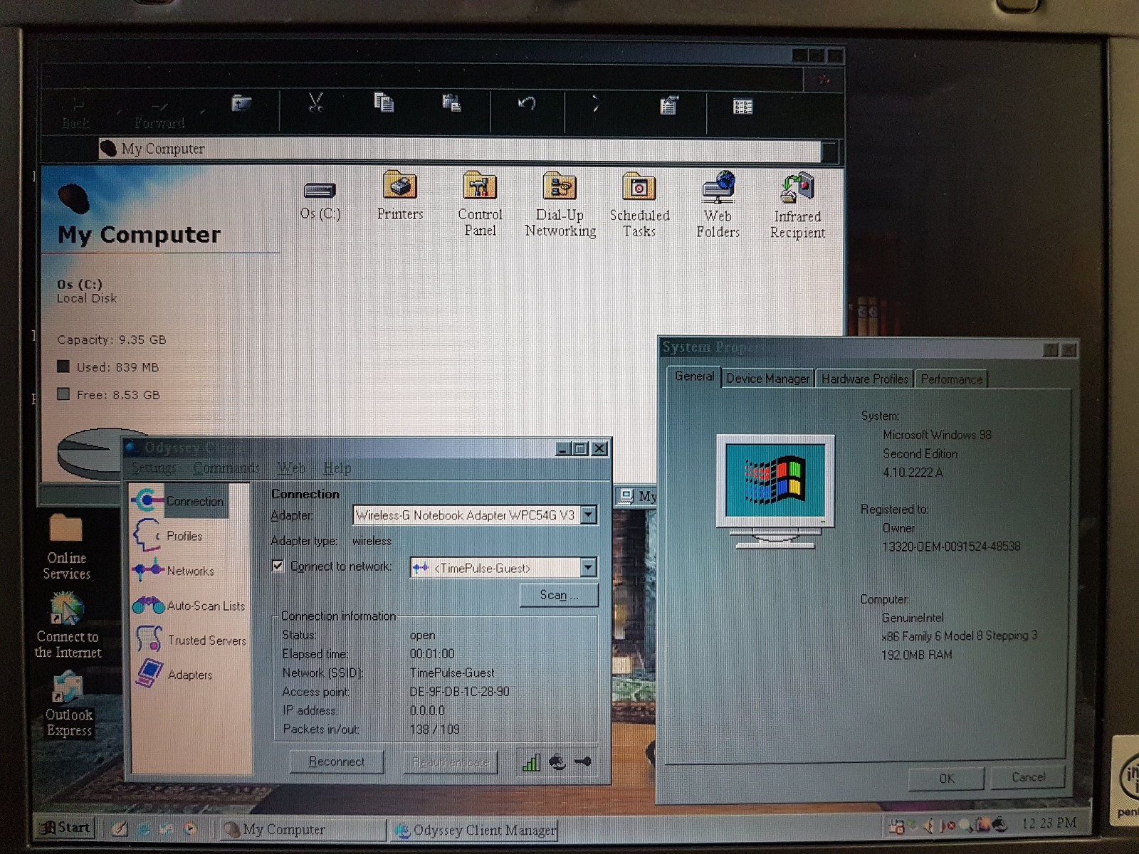 Toshiba Portégé 3480CT Pentium III 600 192MB 10GB Windows 98 SE + MORE *READ*