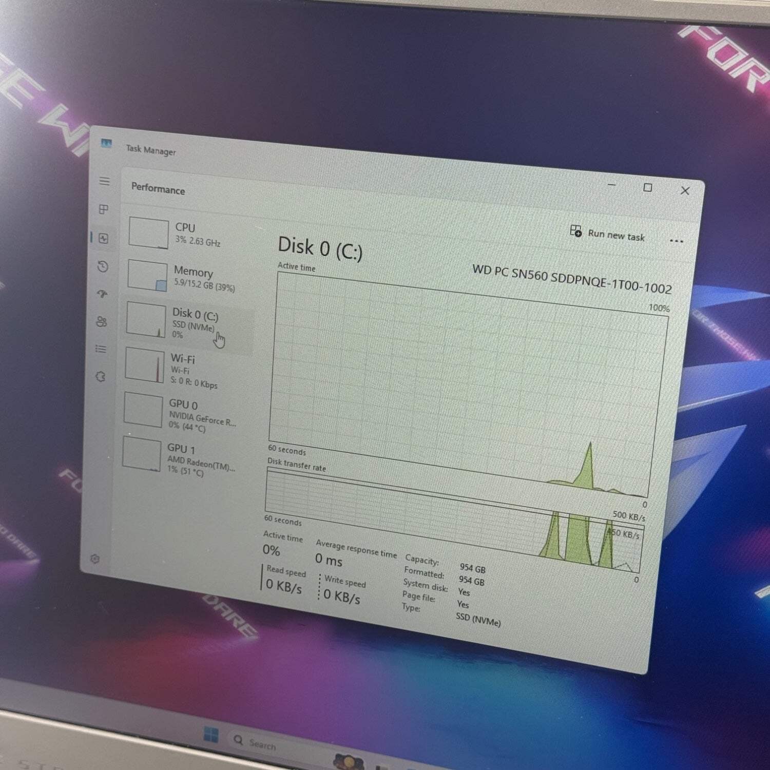 Broken Asus ROG Strix G713PU 17.3″ Ryzen 9 7940HX 16GB RAM 1TB SSD RTX 4050 READ