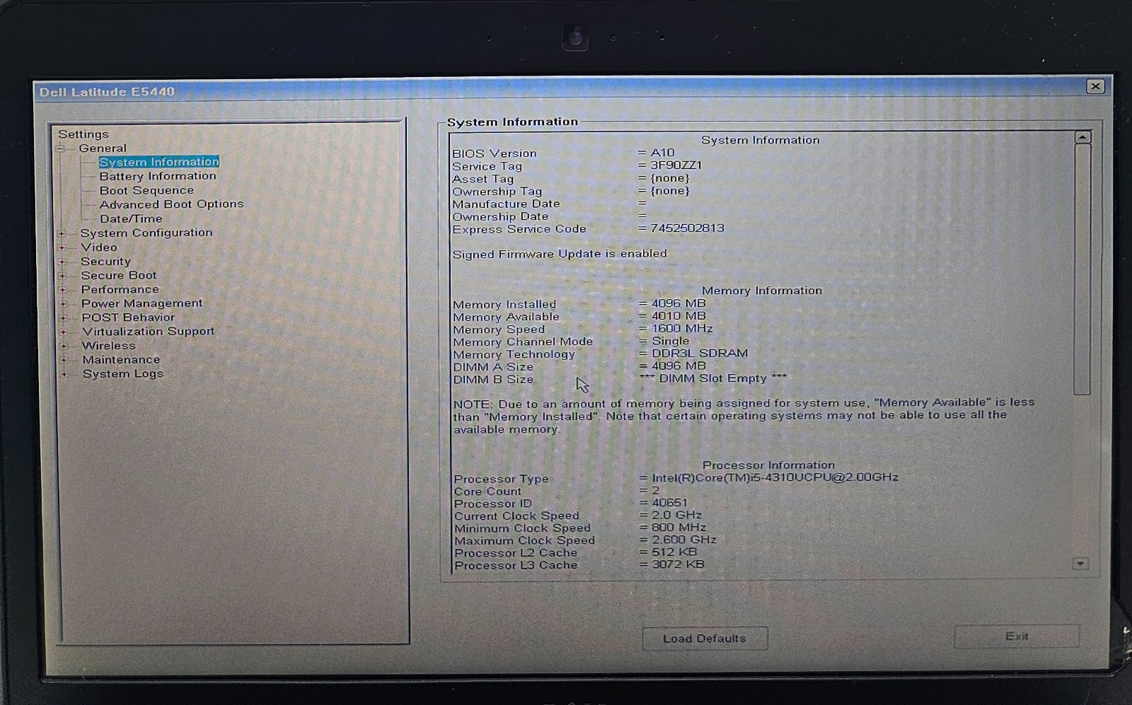 Dell Latitude E5440 14″ Laptop Intel Core i5-4310U 4GB RAM NO HD/OS (FL)