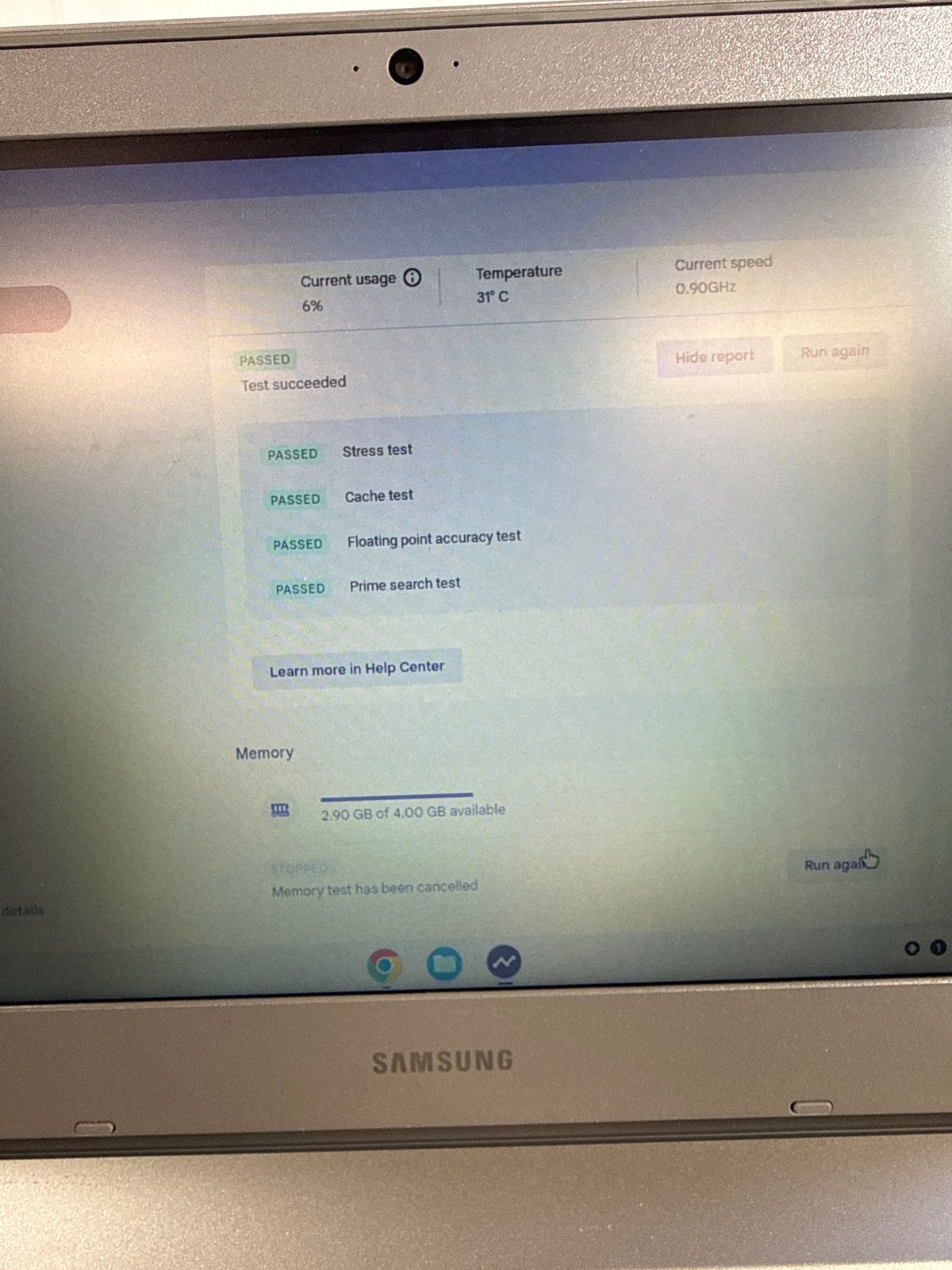 Samsung Chromebook 11.6″ XE310XBA Celeron N4020 4GB 32GB eMMC ChromeOS