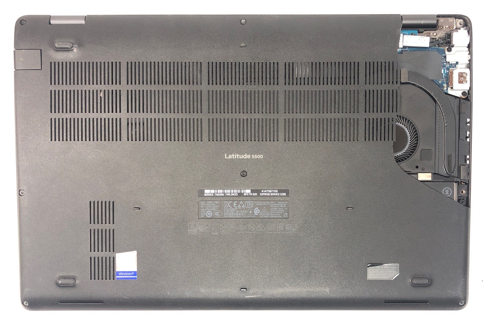 Dell Latitude 5500, Intel Core i7-8665U @1.90Ghz, 8GB RAM, NO SSD/OS, Tested!