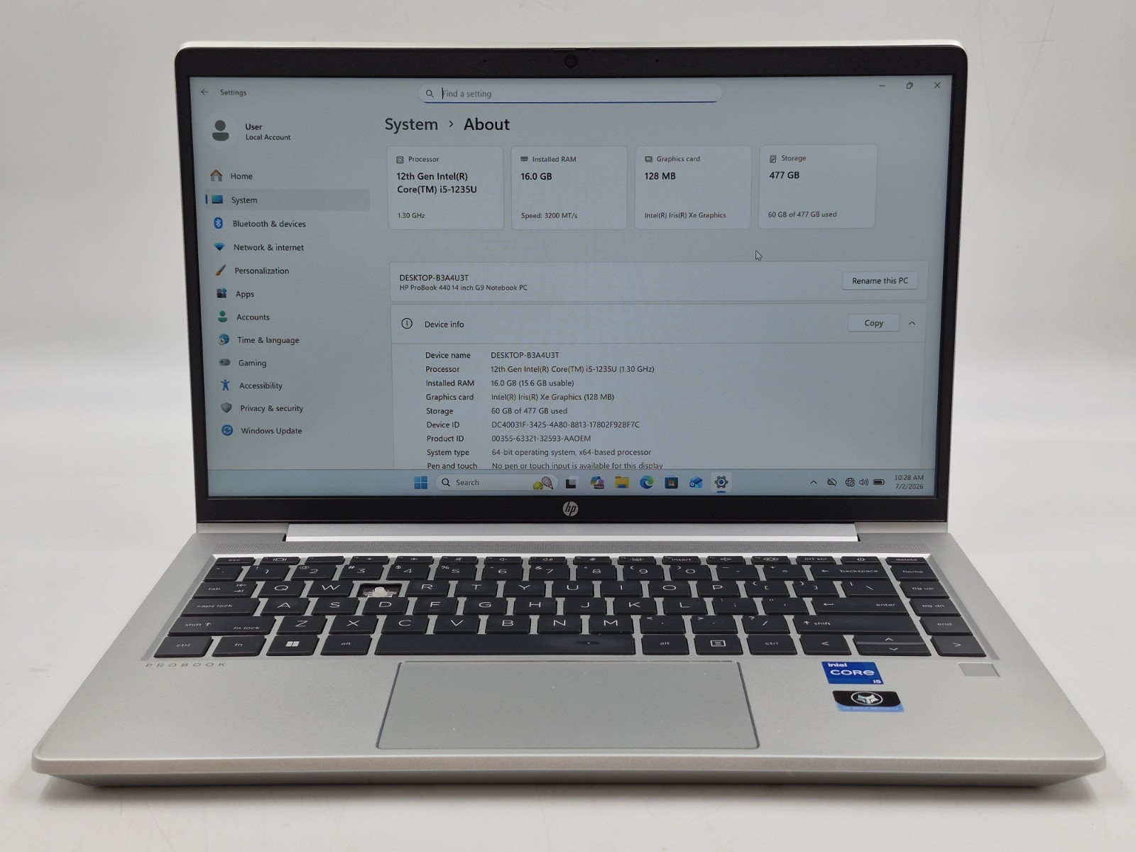 HP ProBook EliteBook 440 G9 i5-1235U 1.30GHz 16GB RAM 512GB SSD Win 11 Pro