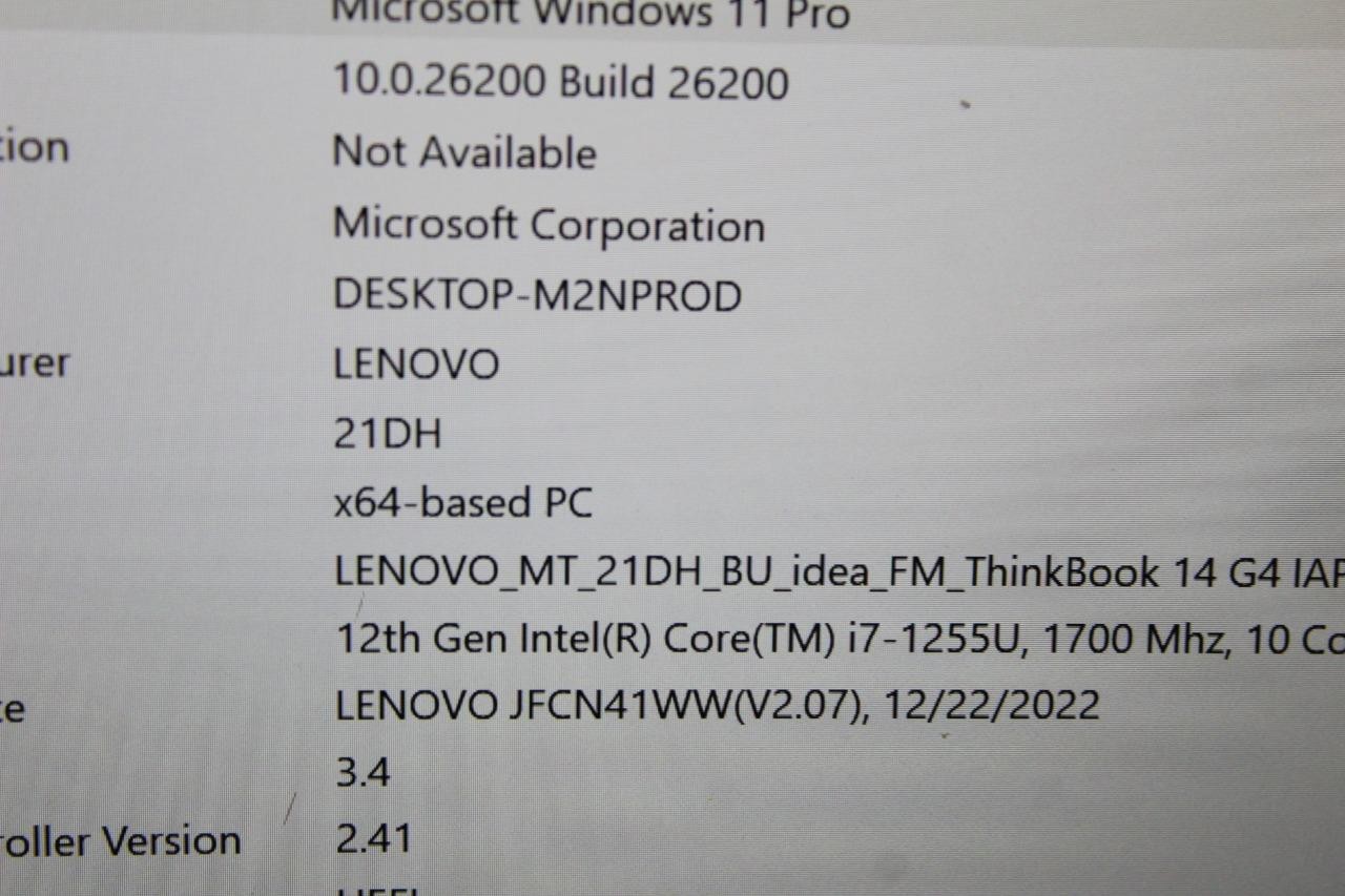 Lenovo ThinkBook 14 G4 IAP Touch i7-1255U 1.6GHZ 16GB RAM 512GB SSD – Win 11 Pro