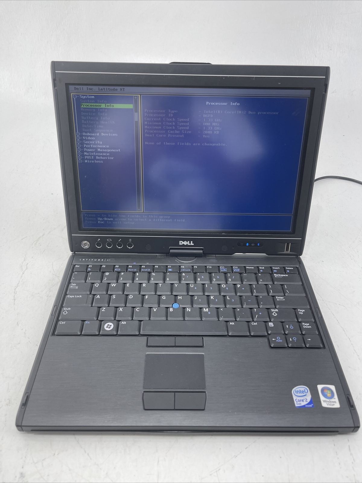 Dell Latitude XT Core 2 Duo Model 1.33 GHz 1GB Ram Tablet Laptop (No Hard Drive)