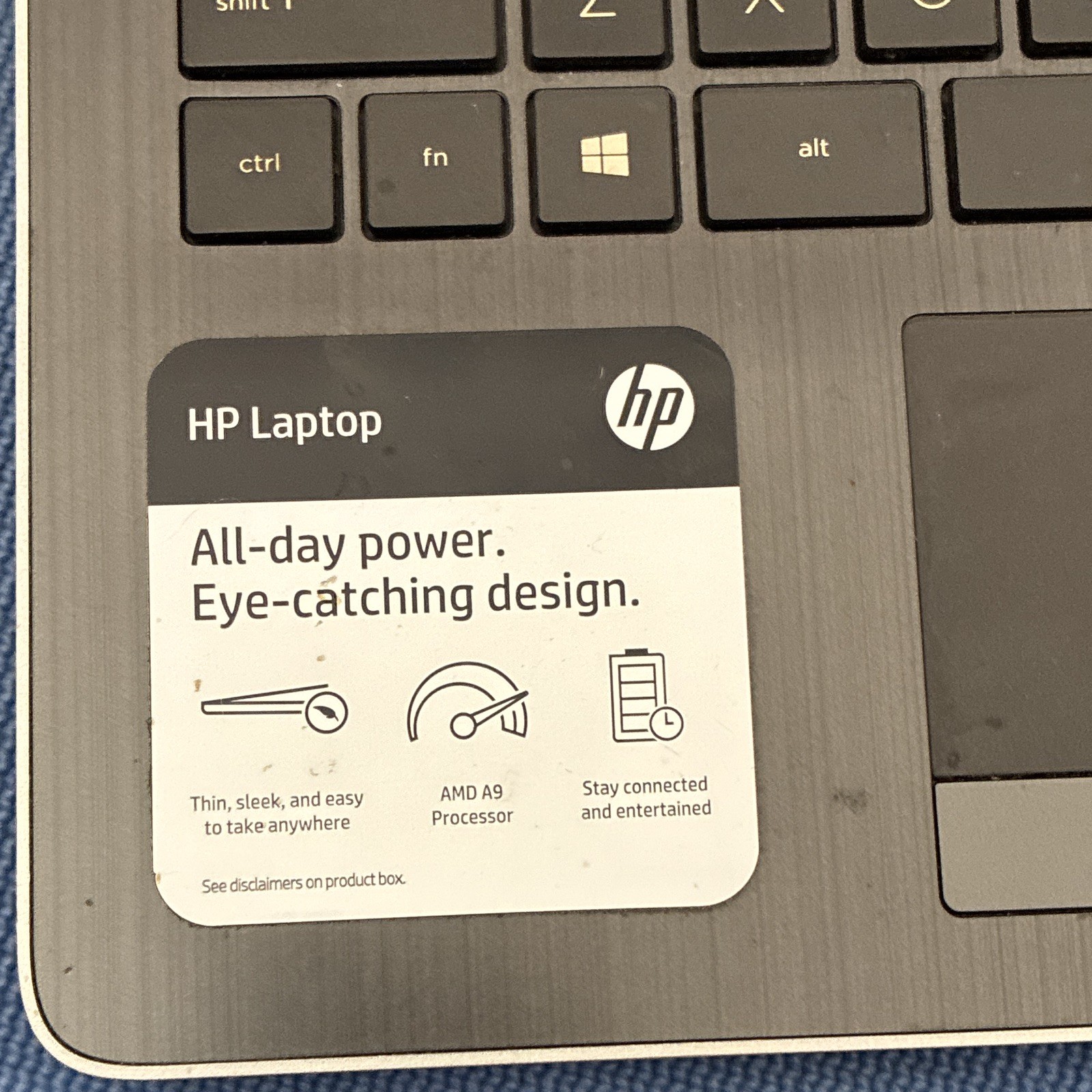 HP 15-dw0002xx 15.6″ Laptop AMD A9 2.9GHz 4GB 1TB HDD Silver Webcam