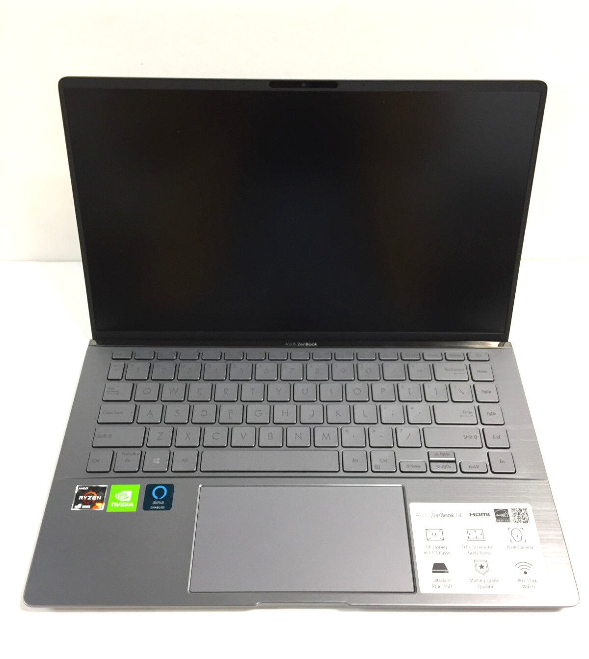 *Bad Battery*Asus ZenBook Q407IQ 14″ Laptop/AMD R5-4500U/MX350/8GB/256GB SSD/W10