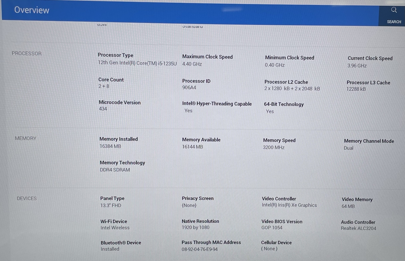 DELL LATITUDE 7330 I5-1235u 16GB RAM 256GB SSD GRADE D