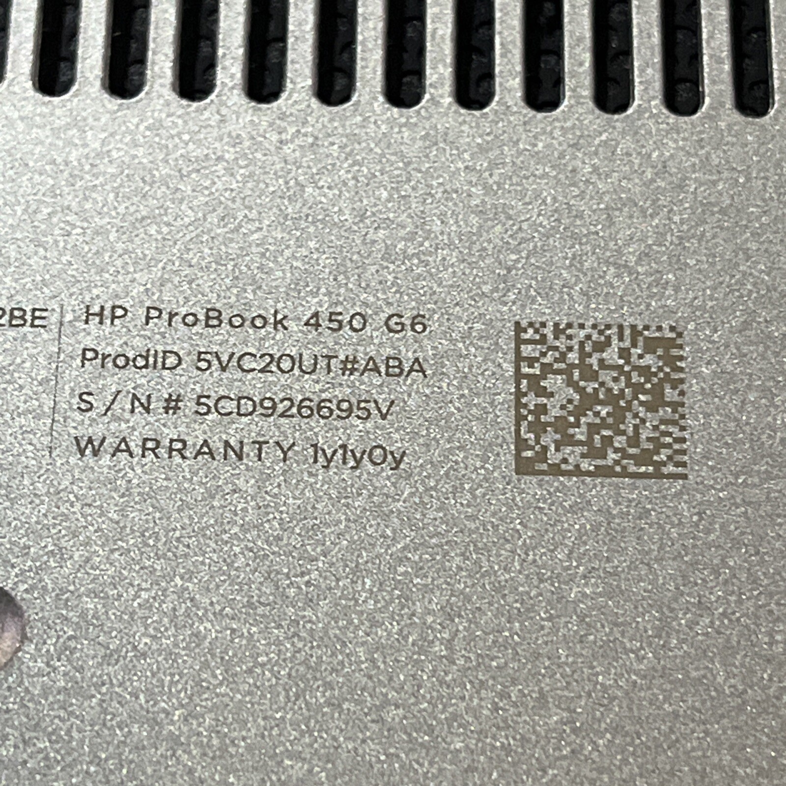 HP PROBOOK 450 G6 INTEL CORE I3-8145U 2.10GHZ 16GB RAM NO HD ,