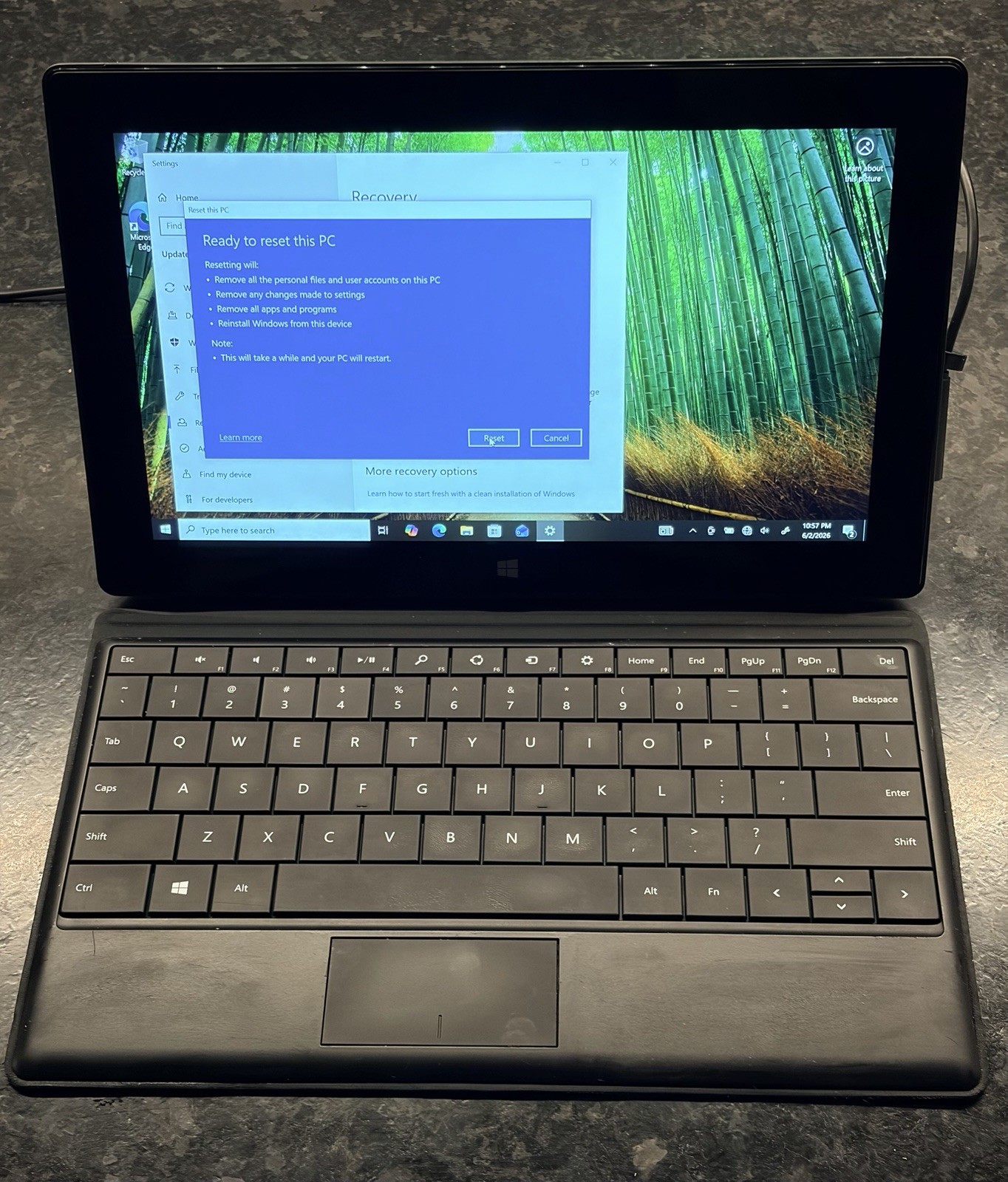Microsoft Surface Pro 1 (1st Gen) with Keyboard, Pen, Power Adapter, and Box