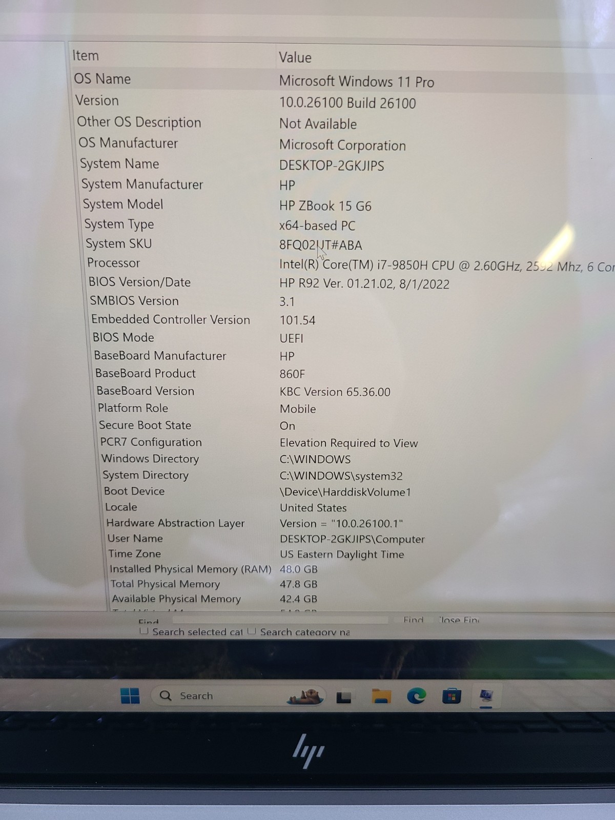 HP zBook 15 G6 i7-9850H 2.60GHz 48GB Ram 512GB SSD Win 11 Pro NVIDIA T2000