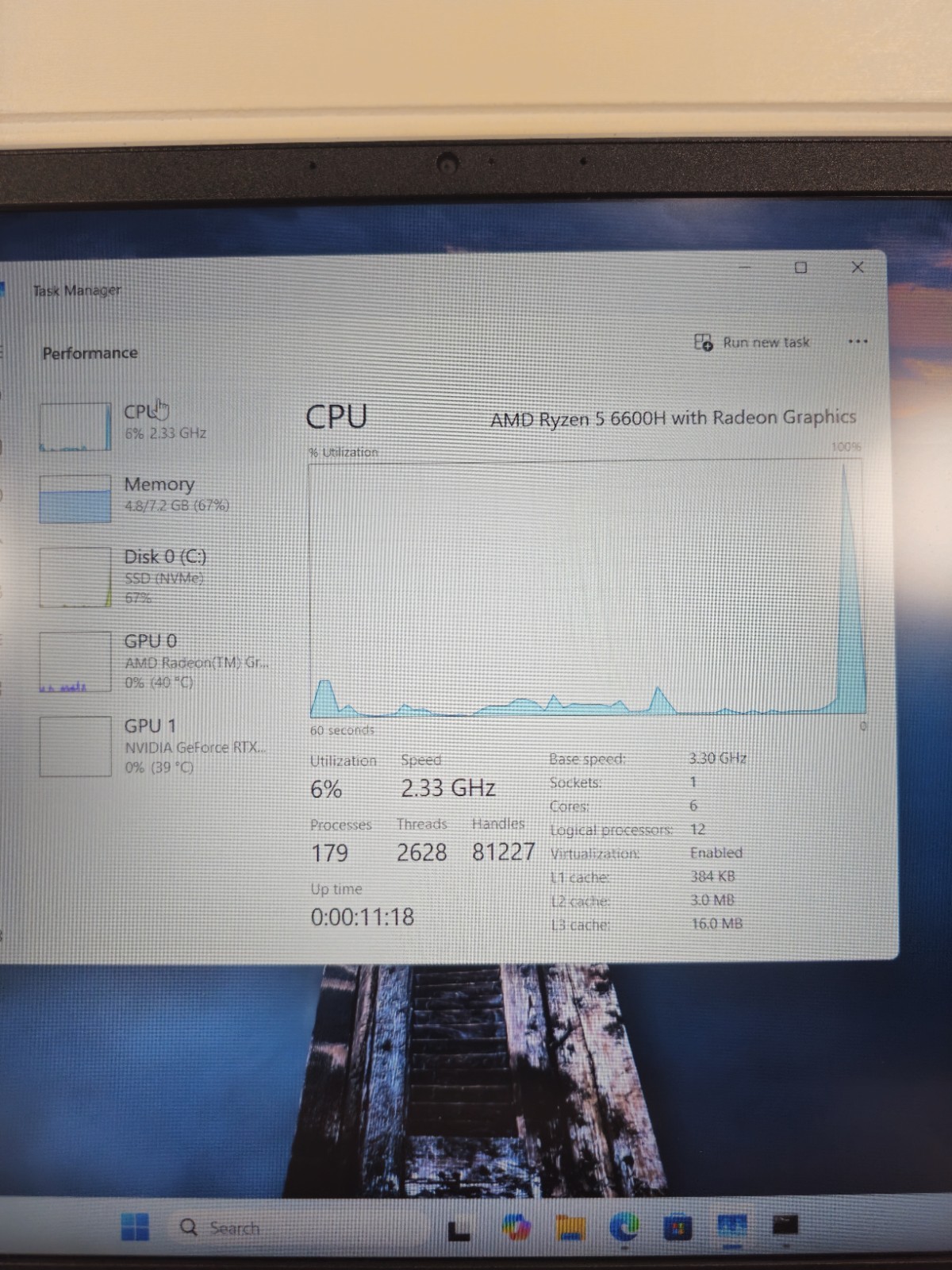 Dell G15 Ryzen 5 6600H, RTX 3050