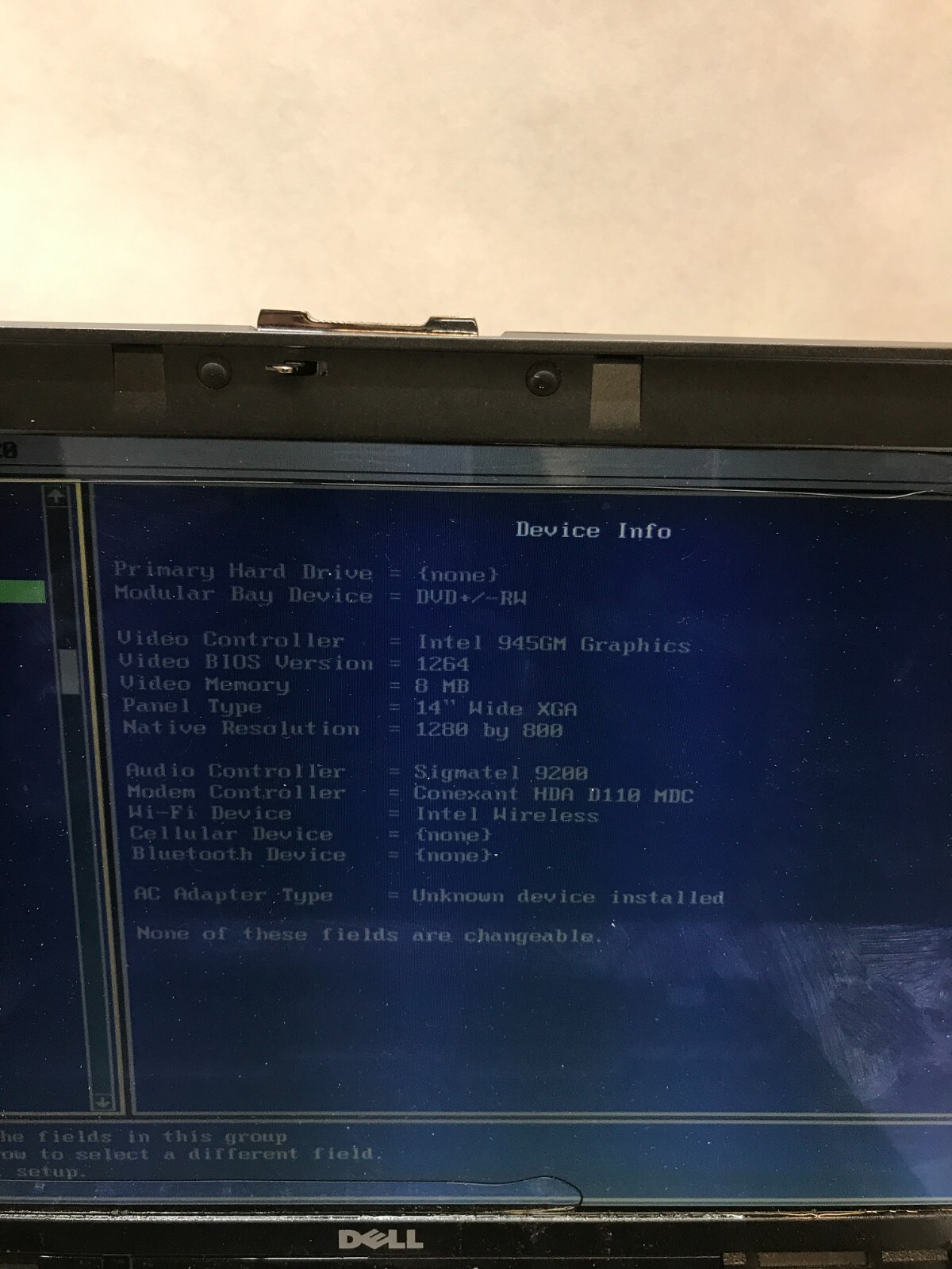 Dell Latitude D620 ATG Rugged 14.1″ Core 2 Duo 4GB RAM NO HDD/OS For Parts – DW