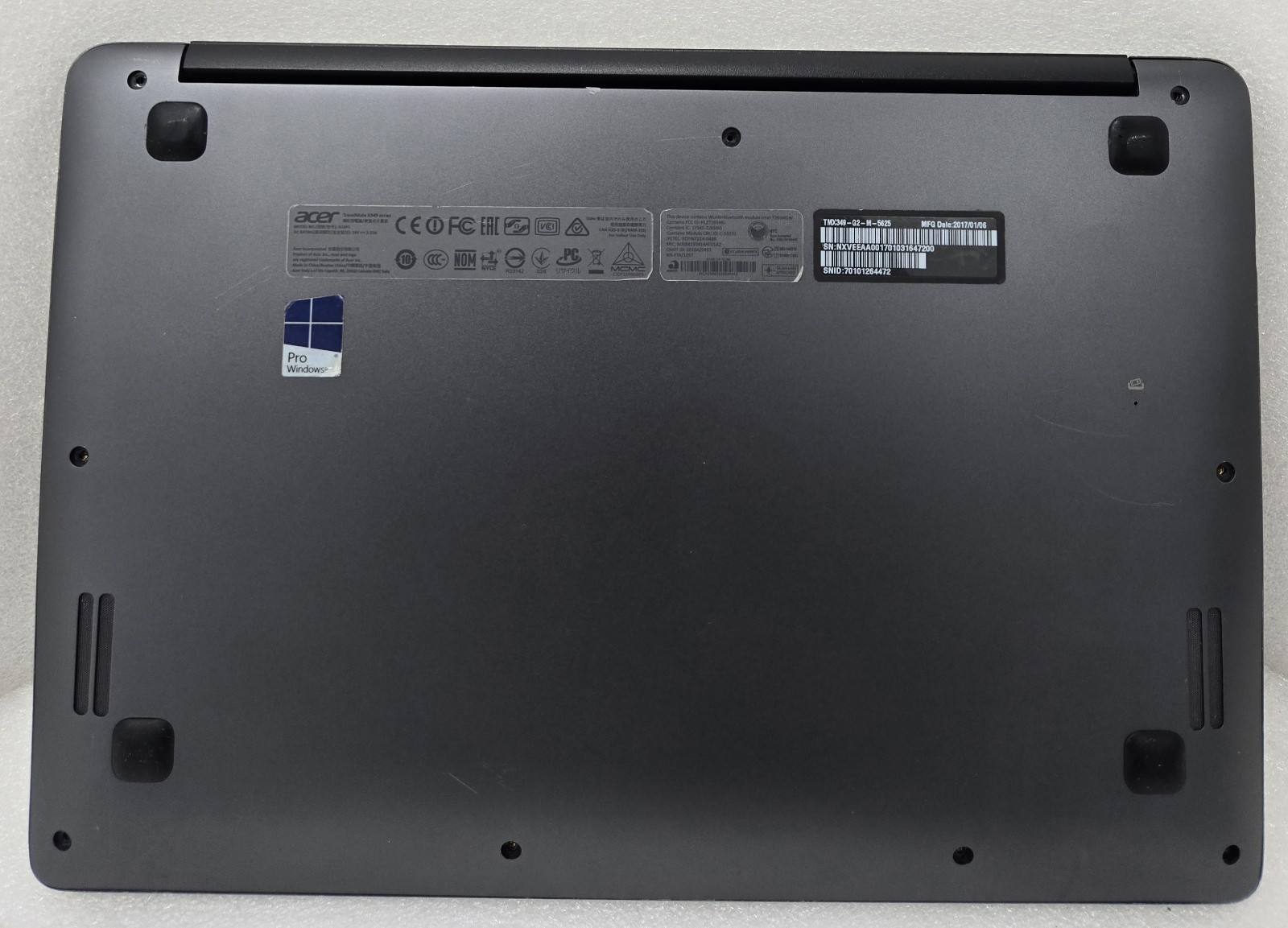 ACER TravelMate X349 Laptop Intel i5-7200U 8GB Ram NO HD/OS (FL)