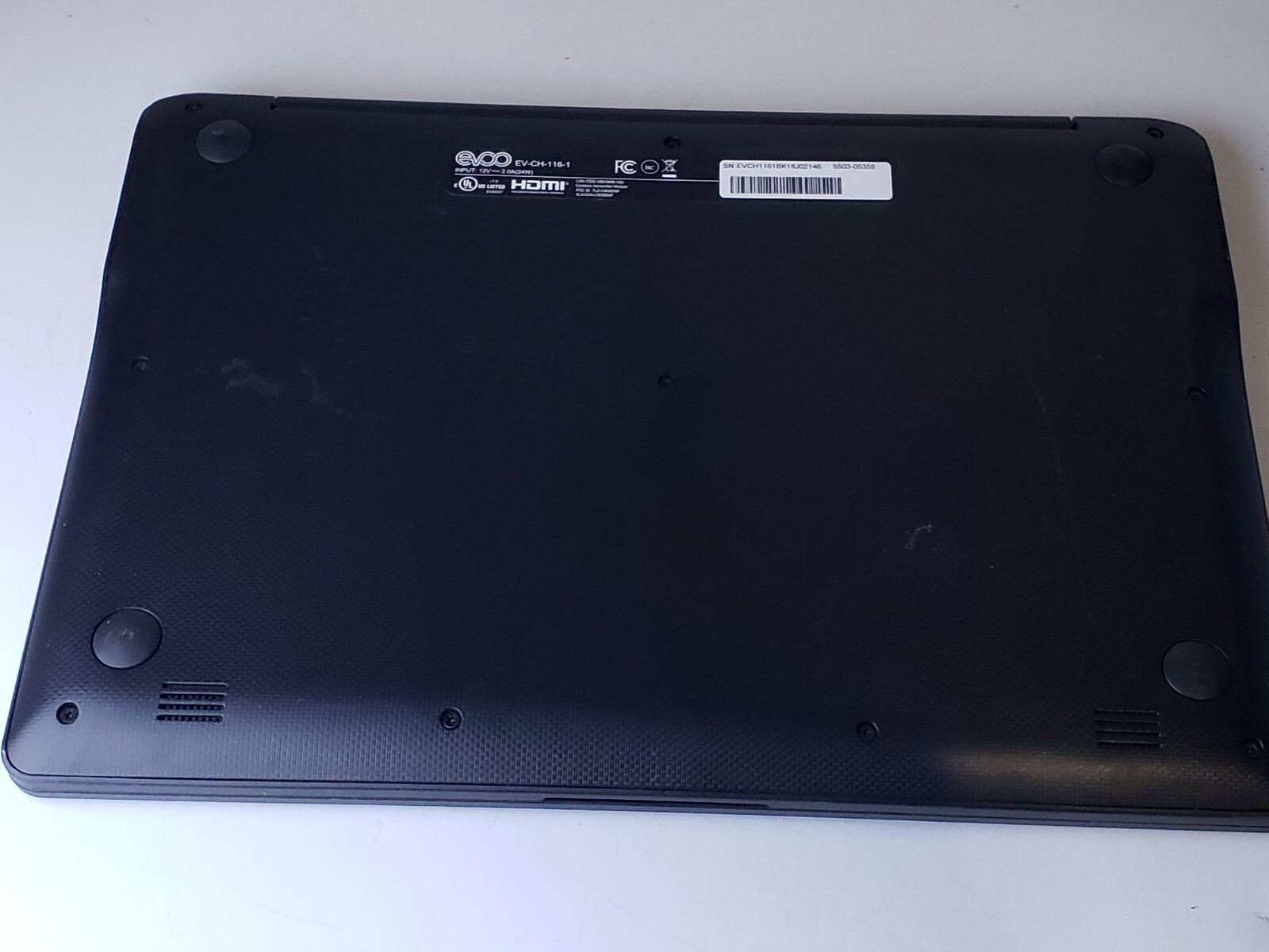 EVOO EV-CH-116-1 Chromebook 11.6″ Laptop Untested