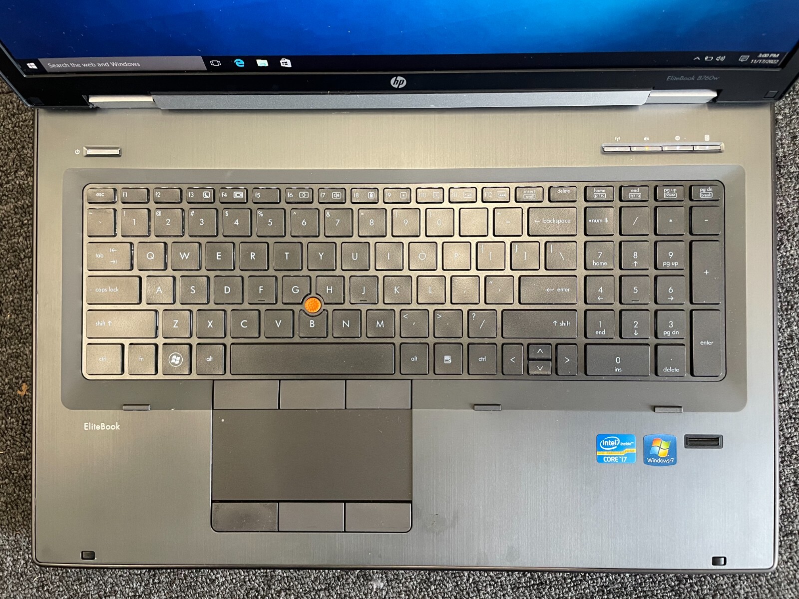 HP EliteBook 8760w|Intel Core i7@2.00GHz|4GB RAM|500GB HDD|Window10 Prof|Webcam