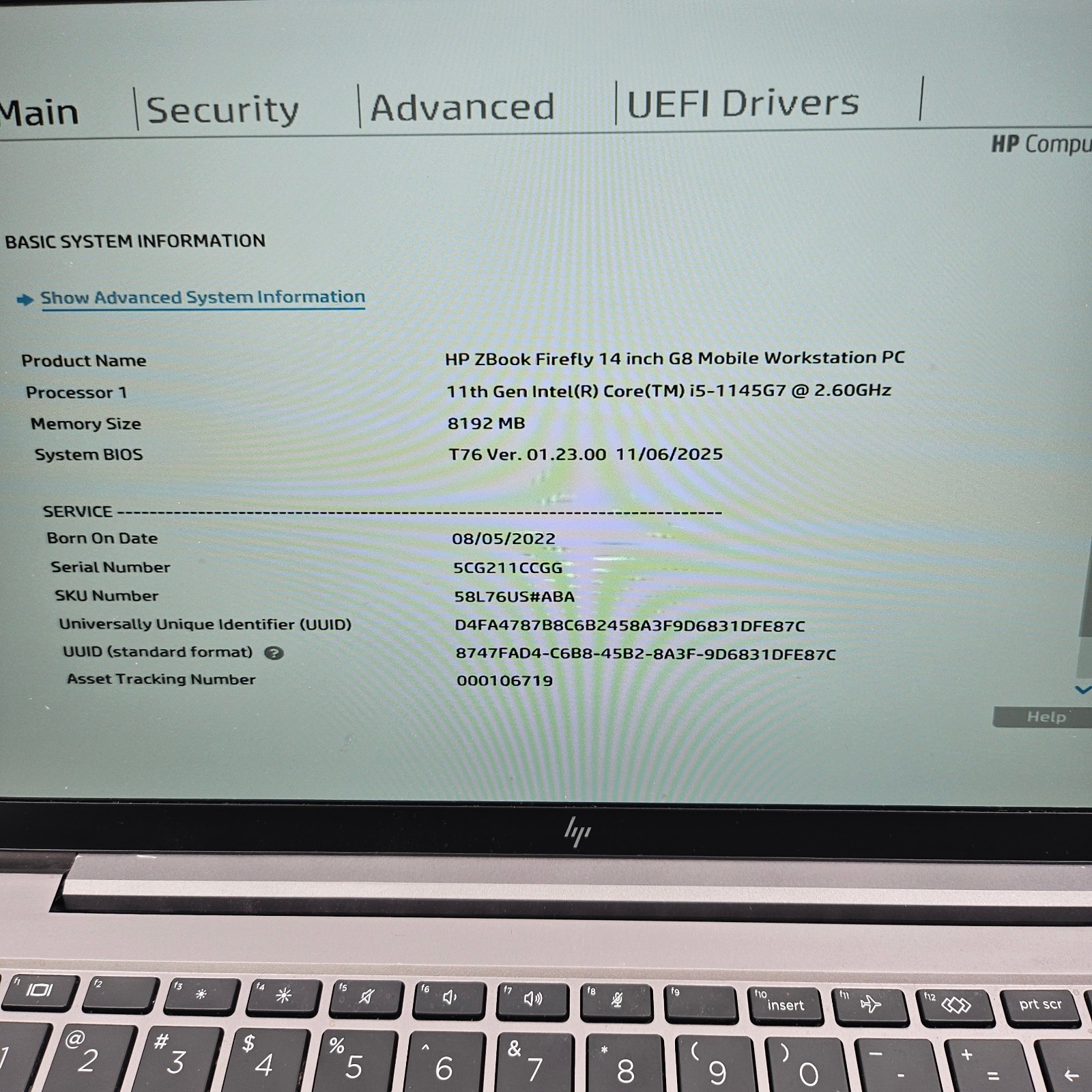 HP ZBook FireFly 14 G8 14″ Intel Core i5-1145G7 2.60GHz 8GB RAM No SSD