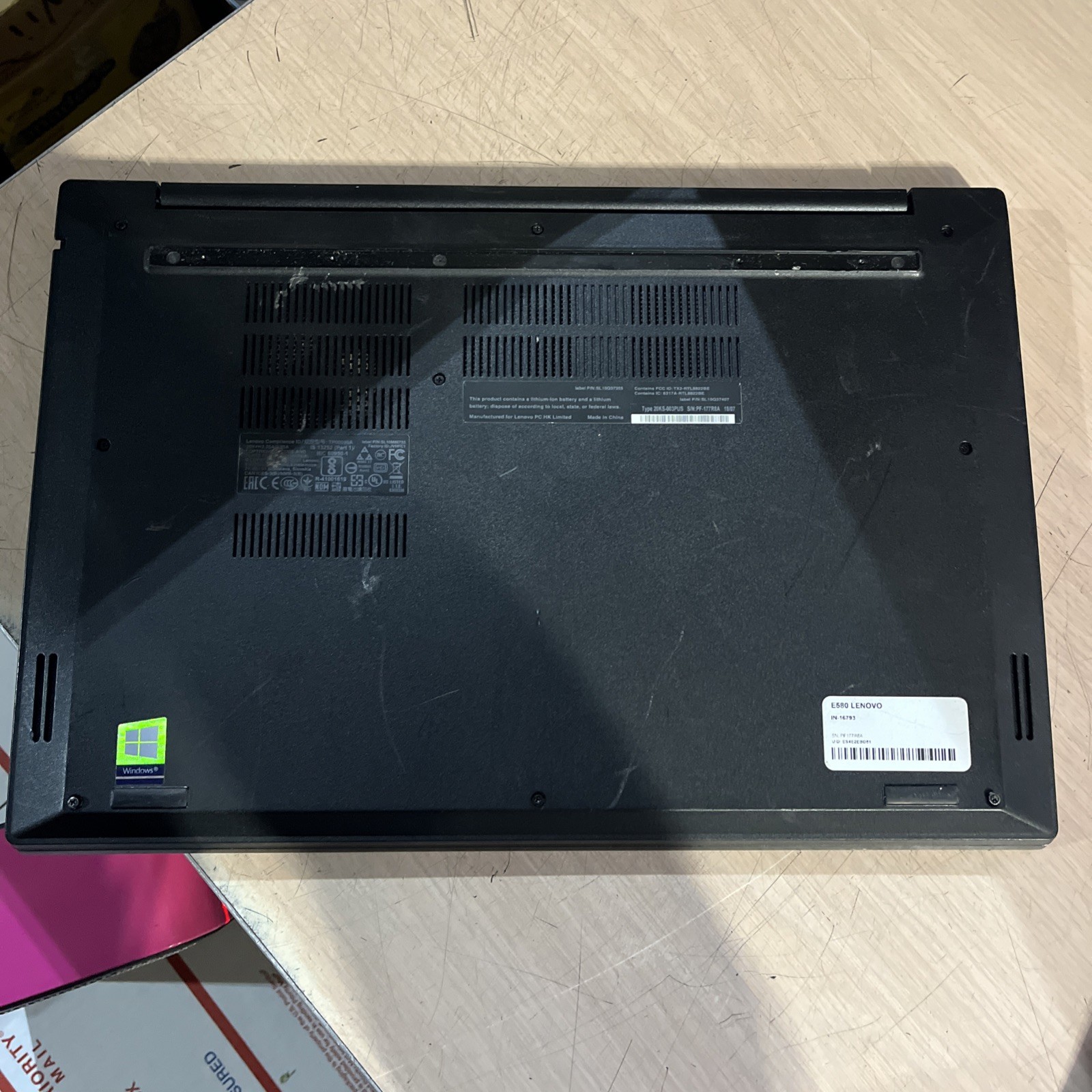 LENOVO THINKPAD E580 INTEL CORE I7 8TH GEN 8GB RAM NO HD
