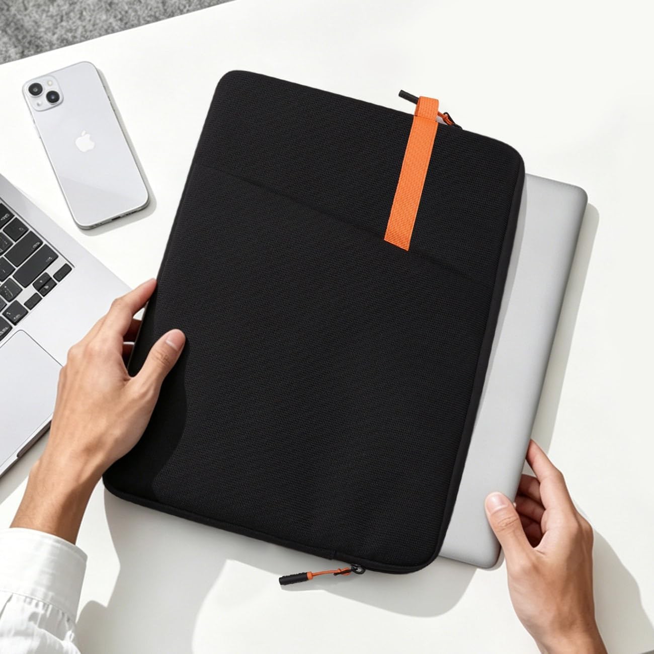 NIDOO Black 16″ Laptop Sleeve Carrying Case for Lenovo Legion, Dell, MacBook Pro