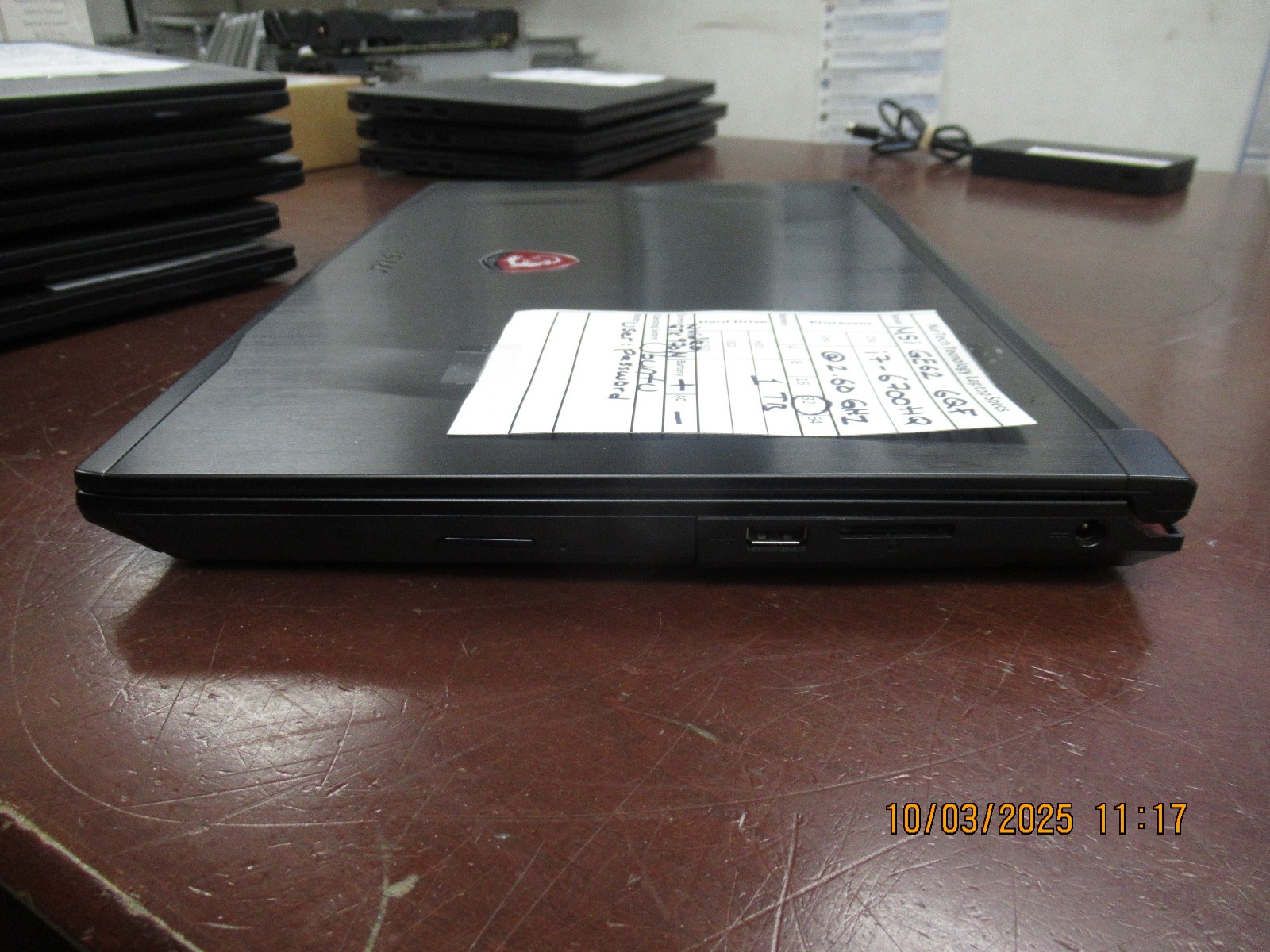 MSI GE62 6QF i7 6700HQ 2.60GHz 32GB 1TB HDD NVIDIA GTX 970M Ubuntu Laptop[No AC]