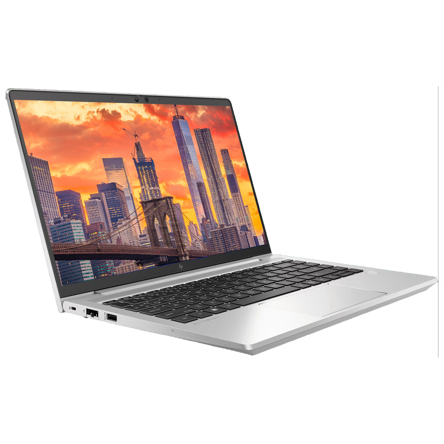 HP EliteBook 640 G10 14″ i5, 8GB RAM Notebook with 2 x EliteDisplay 24″ Monitor