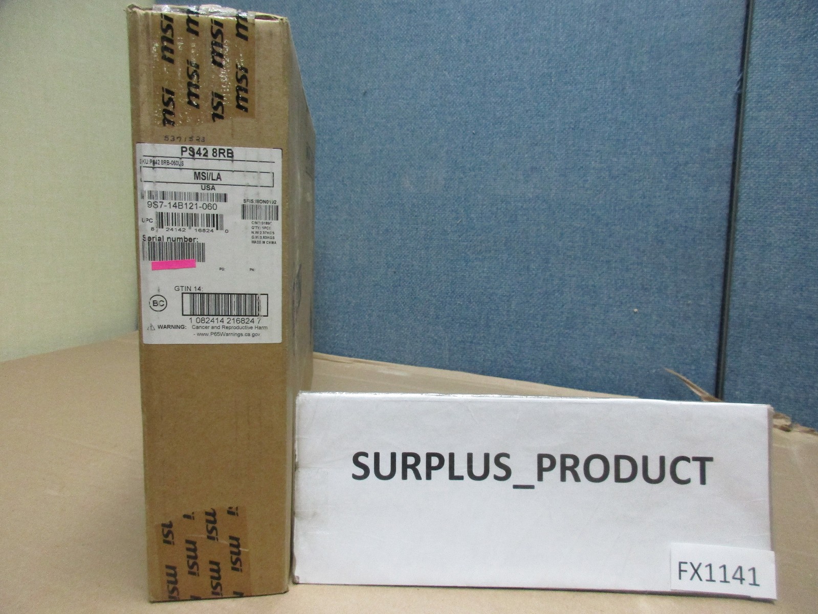 MSI PS42 Modern Laptop, 14″ S, IC i5, 8GB M, 512GB SSD, W 10 PRO-NEW IN BOX